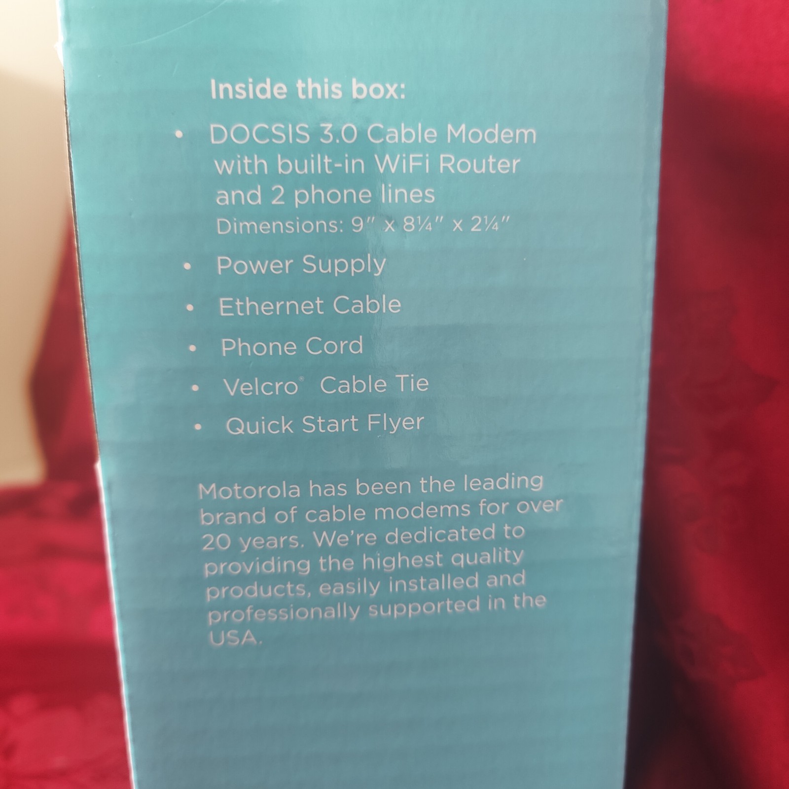 Motorola MT7711 Dual Band AC1900 Cable Modem and Wi-Fi Gigabit Router