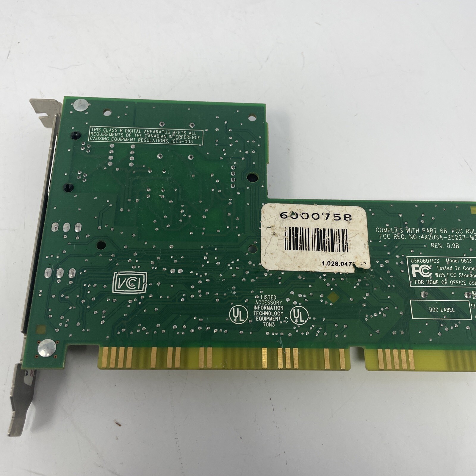 GATEWAY 6000758 ISA 56K INTERNAL MODEM US ROBOTICS MODEL 0613 Untested
