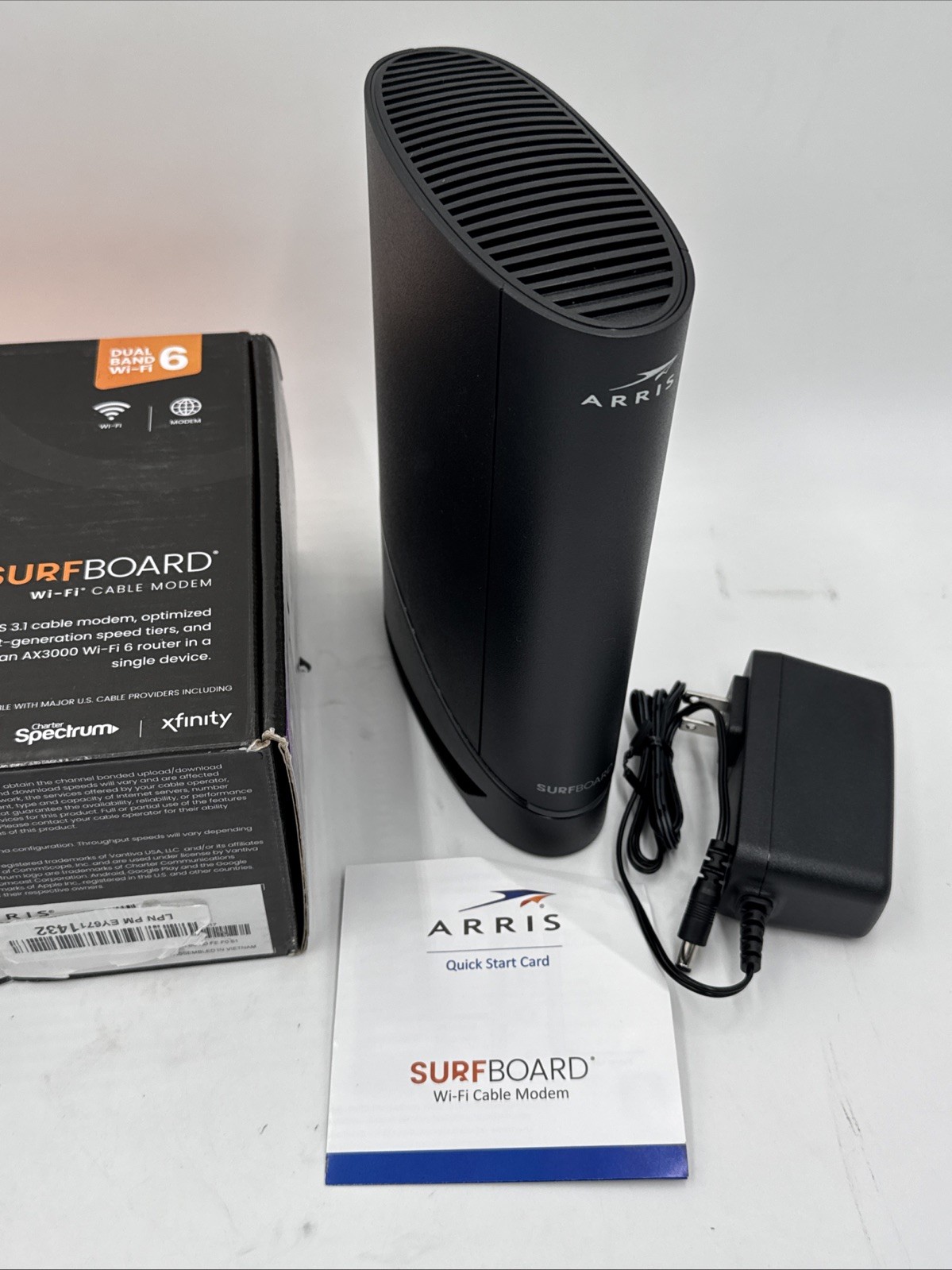 ARRIS G20 DOCSIS 3.1 Cable Modem & AX3000 WiFi 6 Router Open Box