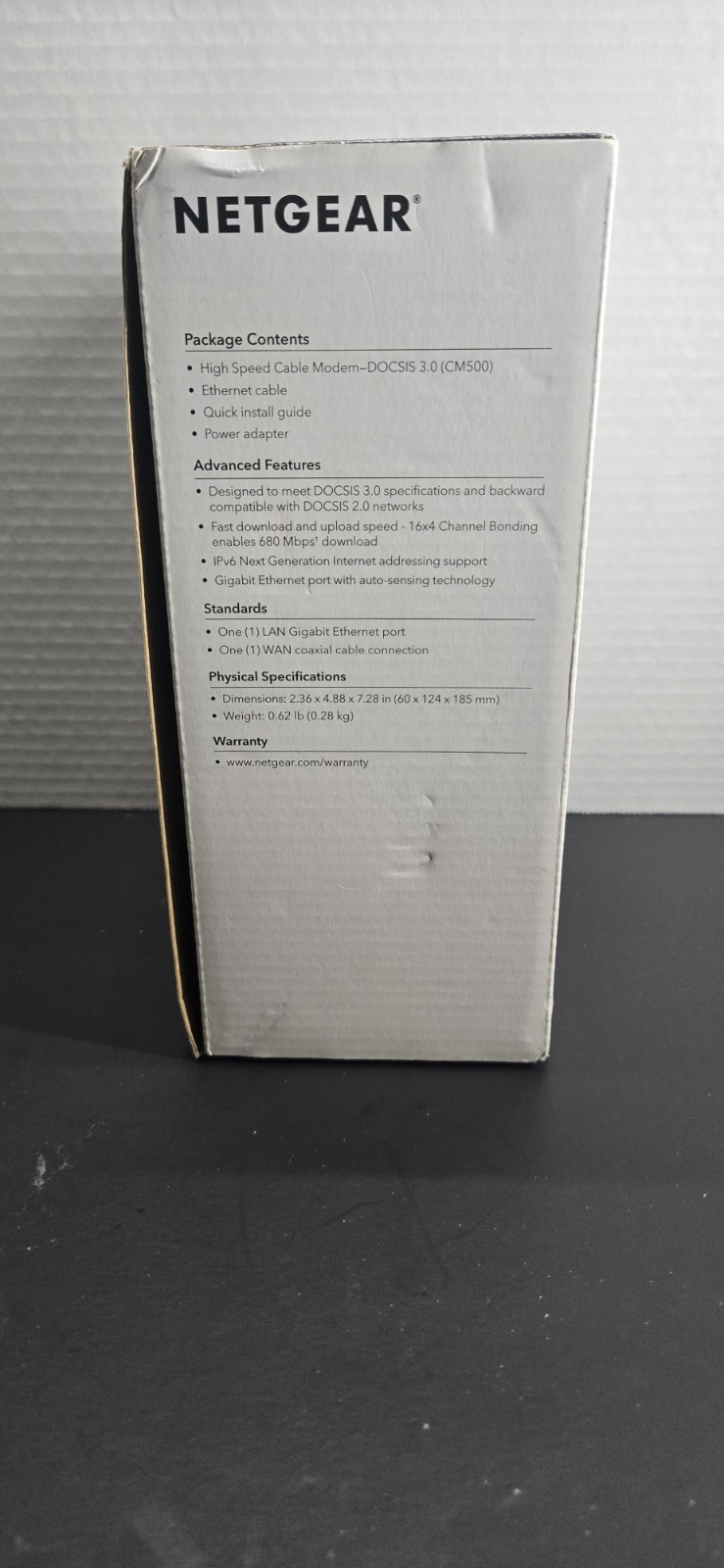 Netgear CM500 Docsis 3.0 High Speed Cable Modem Cox Xfinity Original
