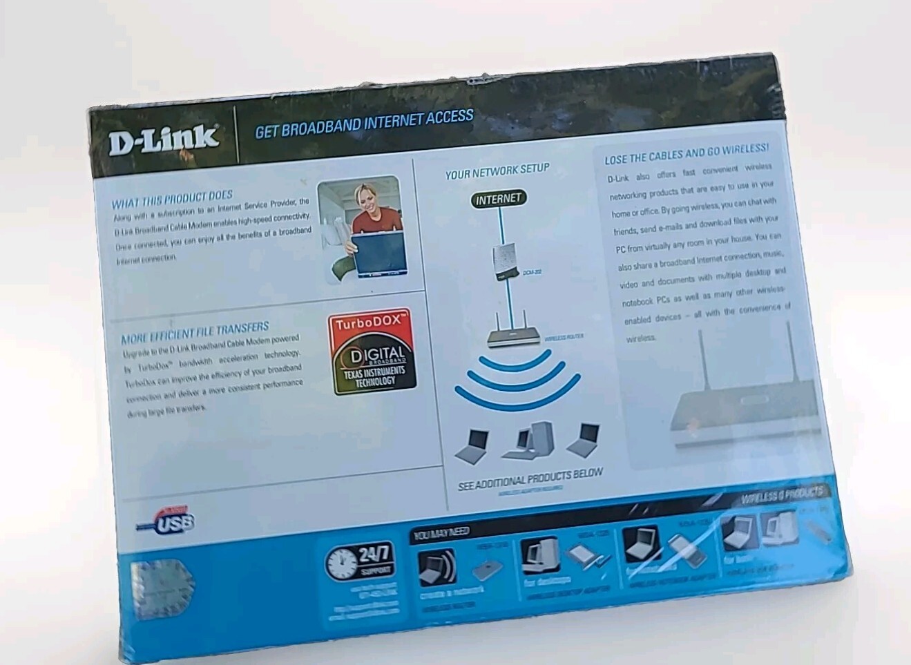D-Link DCM-202 DOCSIS 2.0 Cable Modem Brand New SEALED