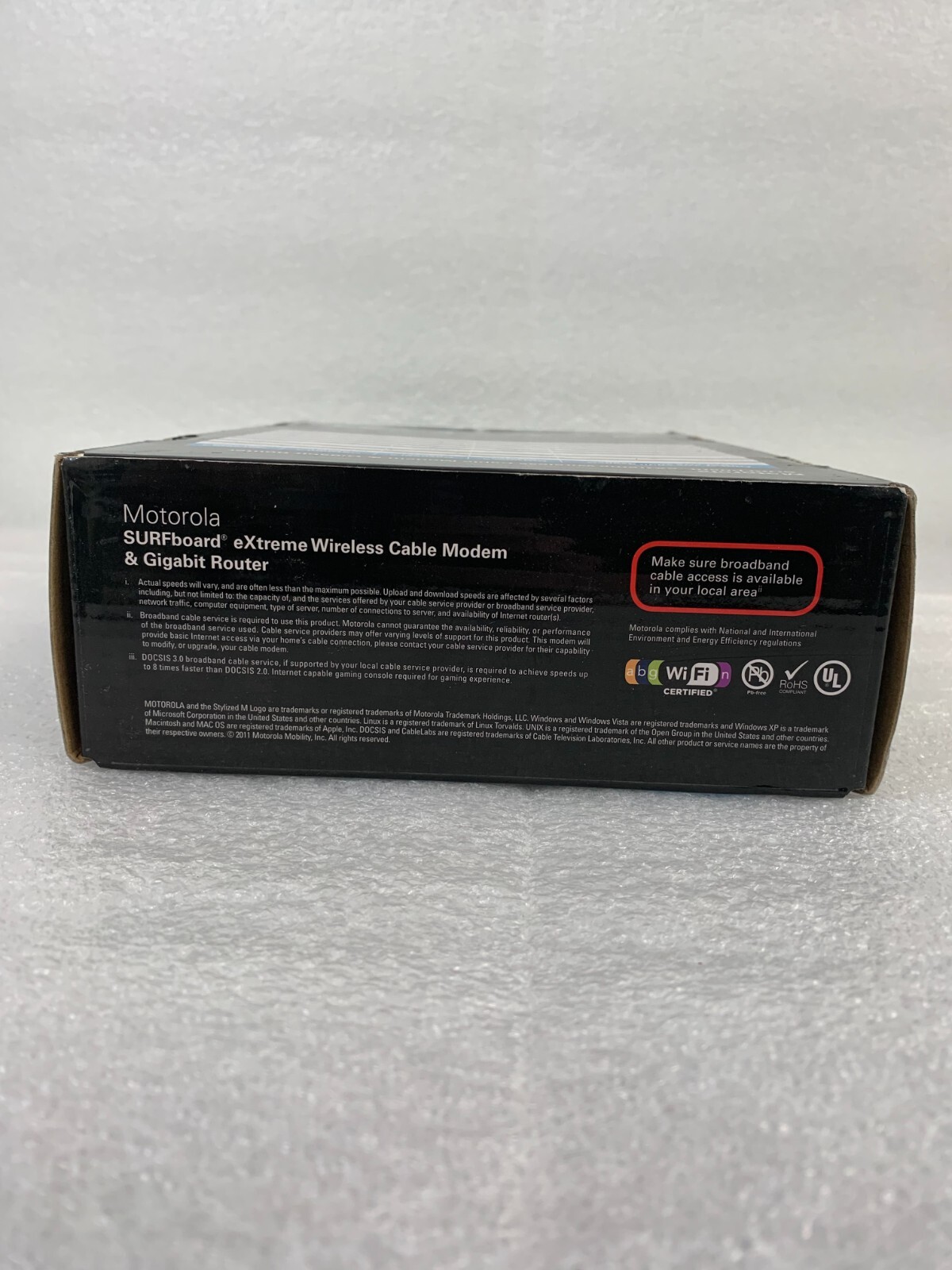 Motorola SURFboard EXTREME SBG6580 DOCSIS 3.0 Cable Modem Wi-Fi Router FREE S/H