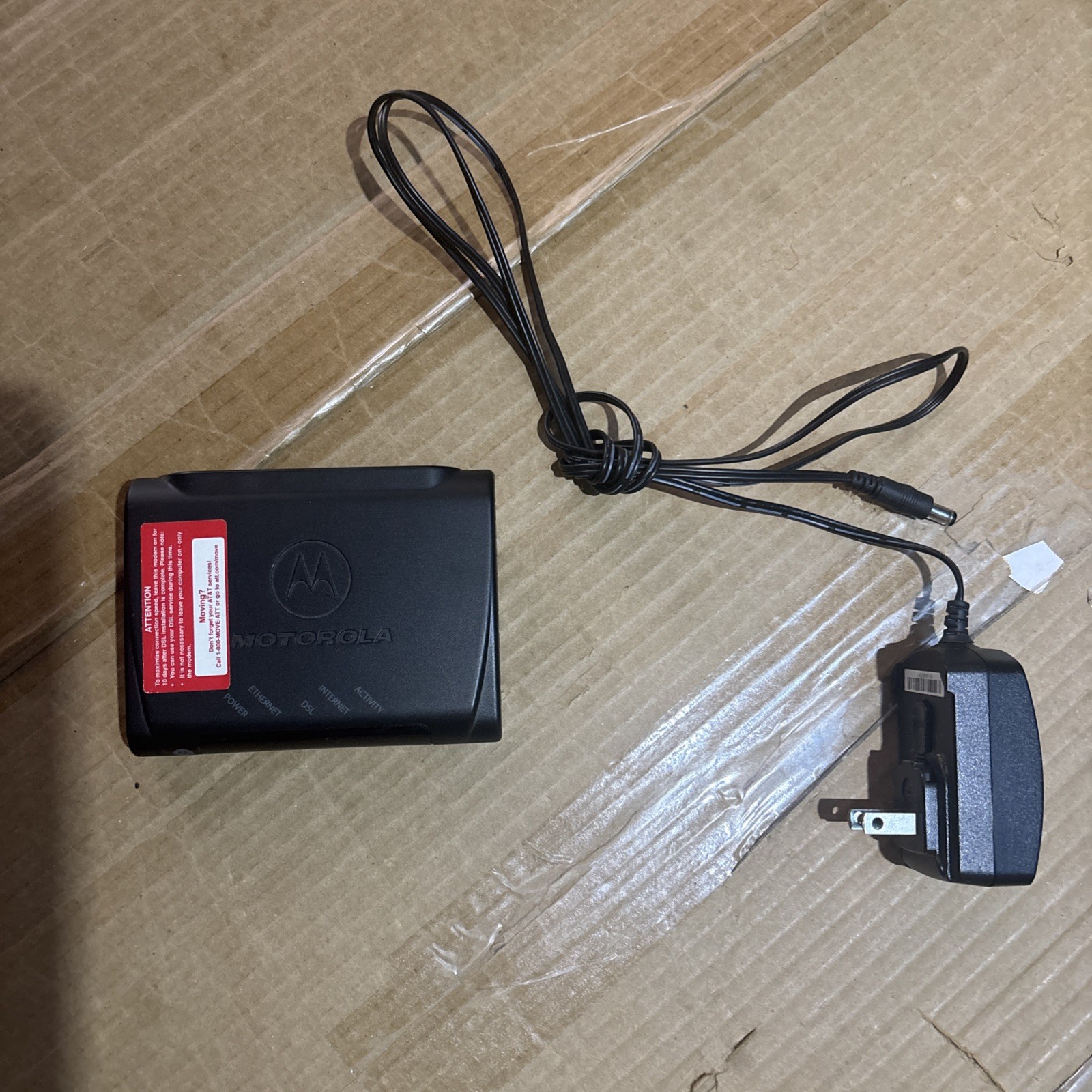Motorola Modem 12VDC Router w Power Cord Black 2210-02 works