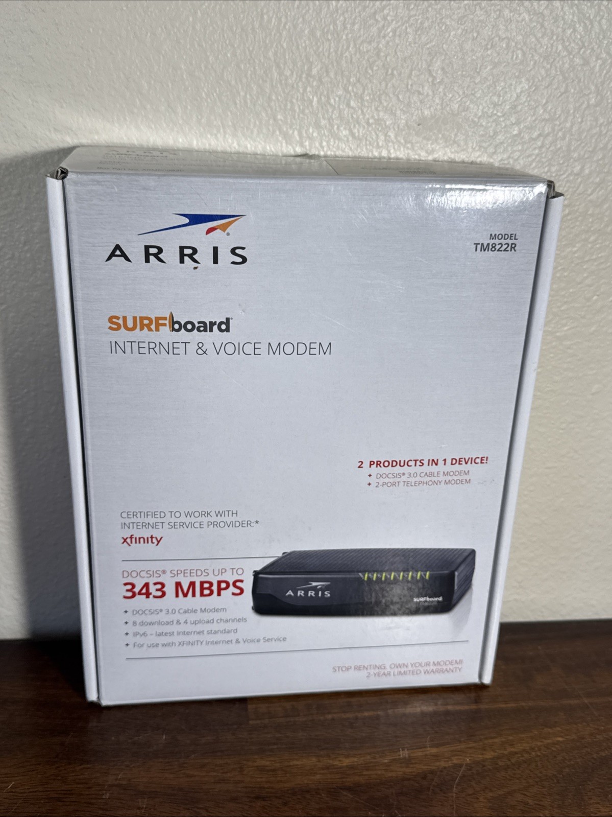 ARRIS TM822R SURFboard mAX (8×4) DOCSIS 3.0 Cable and Voice Modem for Xfinity