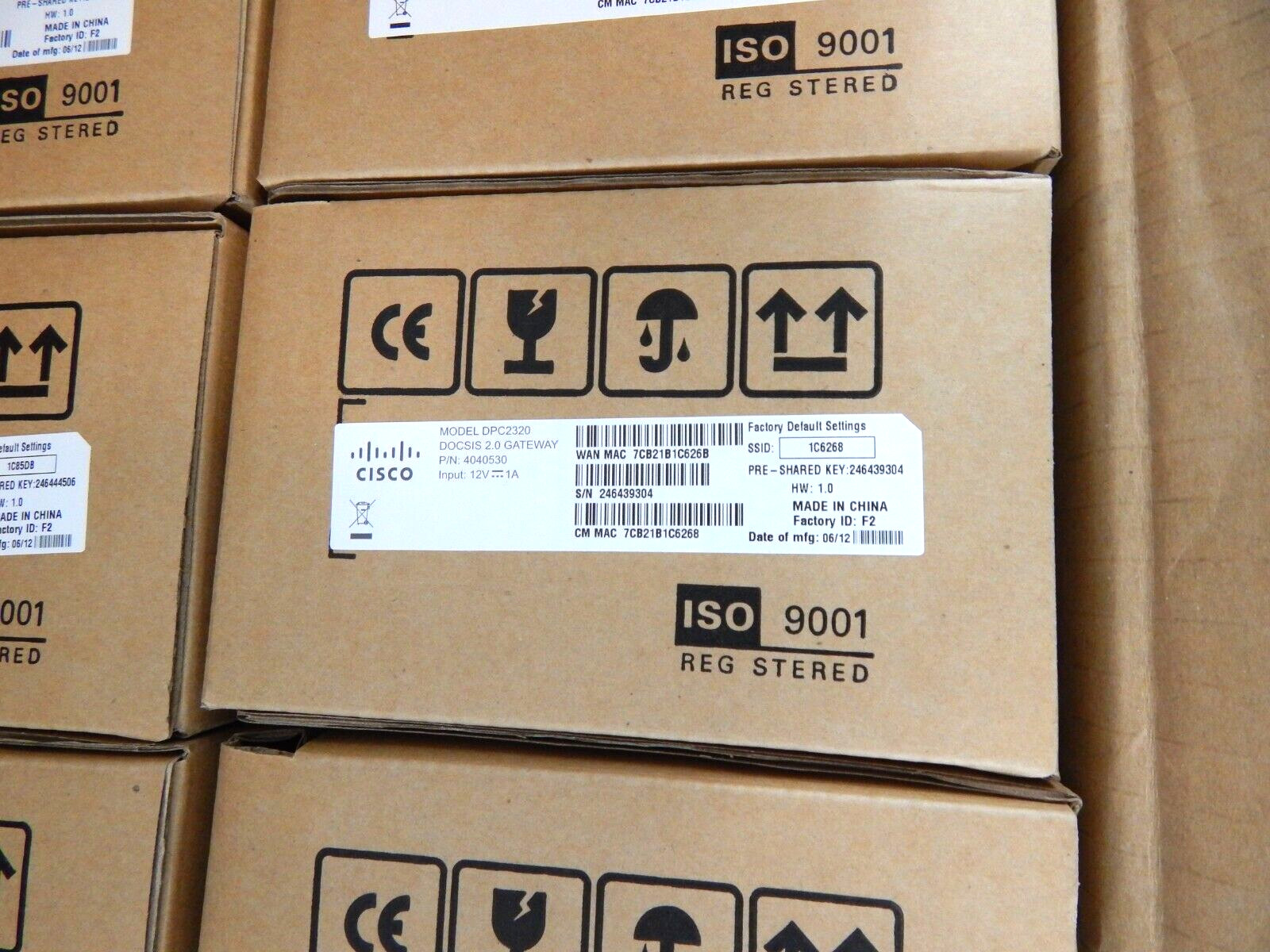 CISCO- DPC2320 CABLE MODEM WIRELESS ROUTER – 2.0 GATEWAY ETHERNET BOX OF 10 NEW