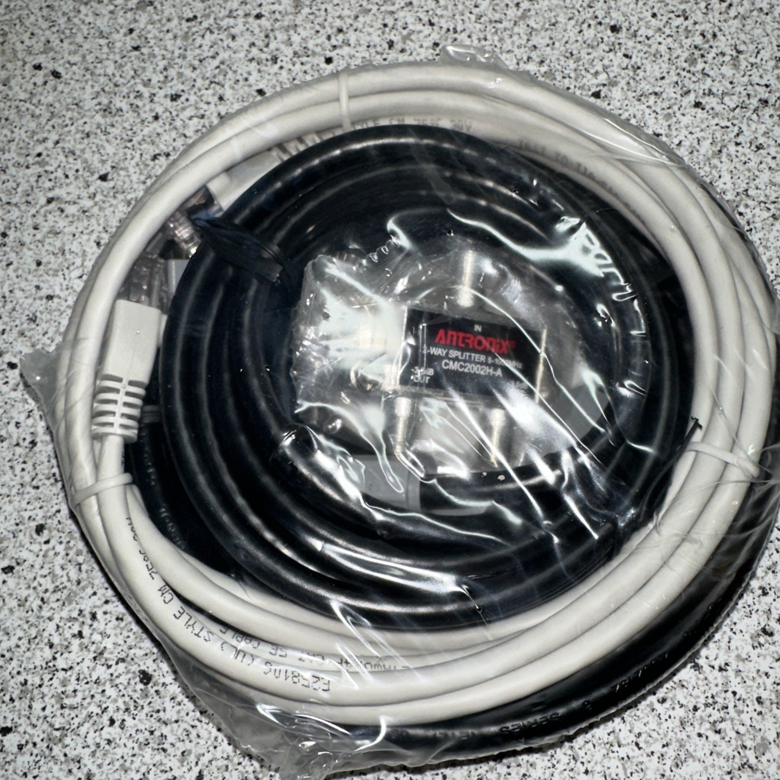 HSD Kit Antronix 2-way Splitter, 7ft Ethernet Jumper, 6ft & 12ft Coax Jumpers