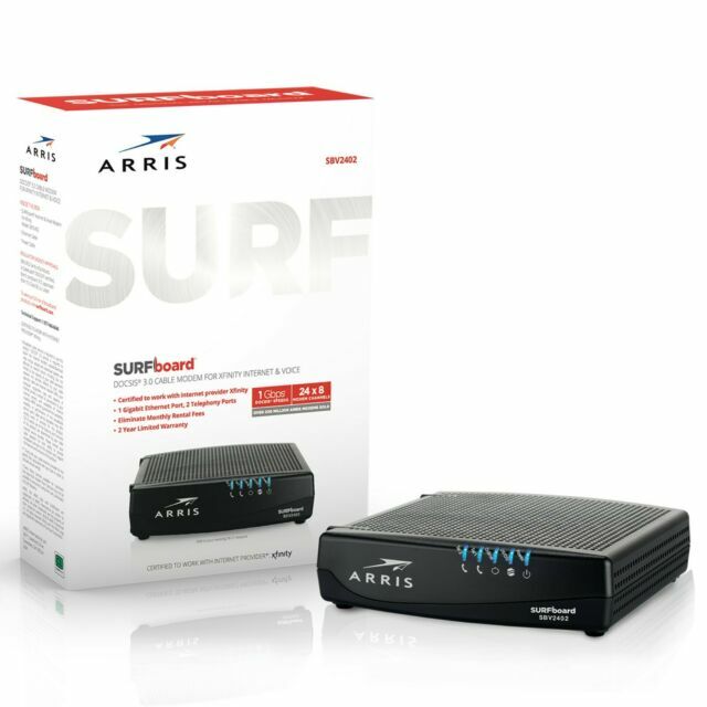 ARRIS SURFboard (24×8) DOCSIS 3.0 Cable Modem Xfinity (SBV2402) – NEW OPEN BOX!