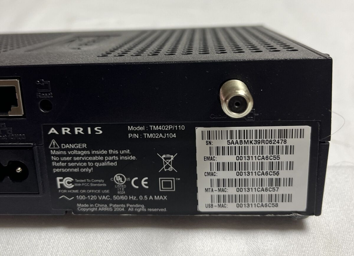 Arris Touchstone Telephony Modem
