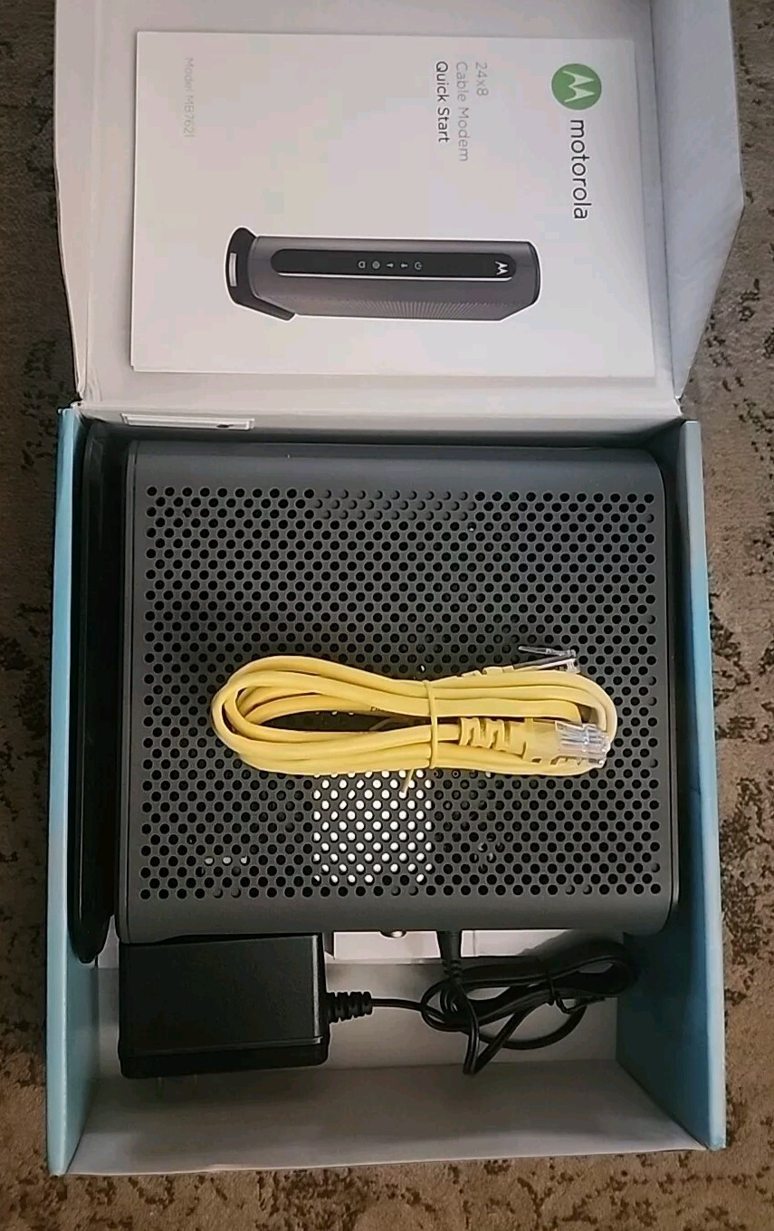 Motorola 24×8 cable modem MB7621 1000+ Mbps / New Open Box (JBR)