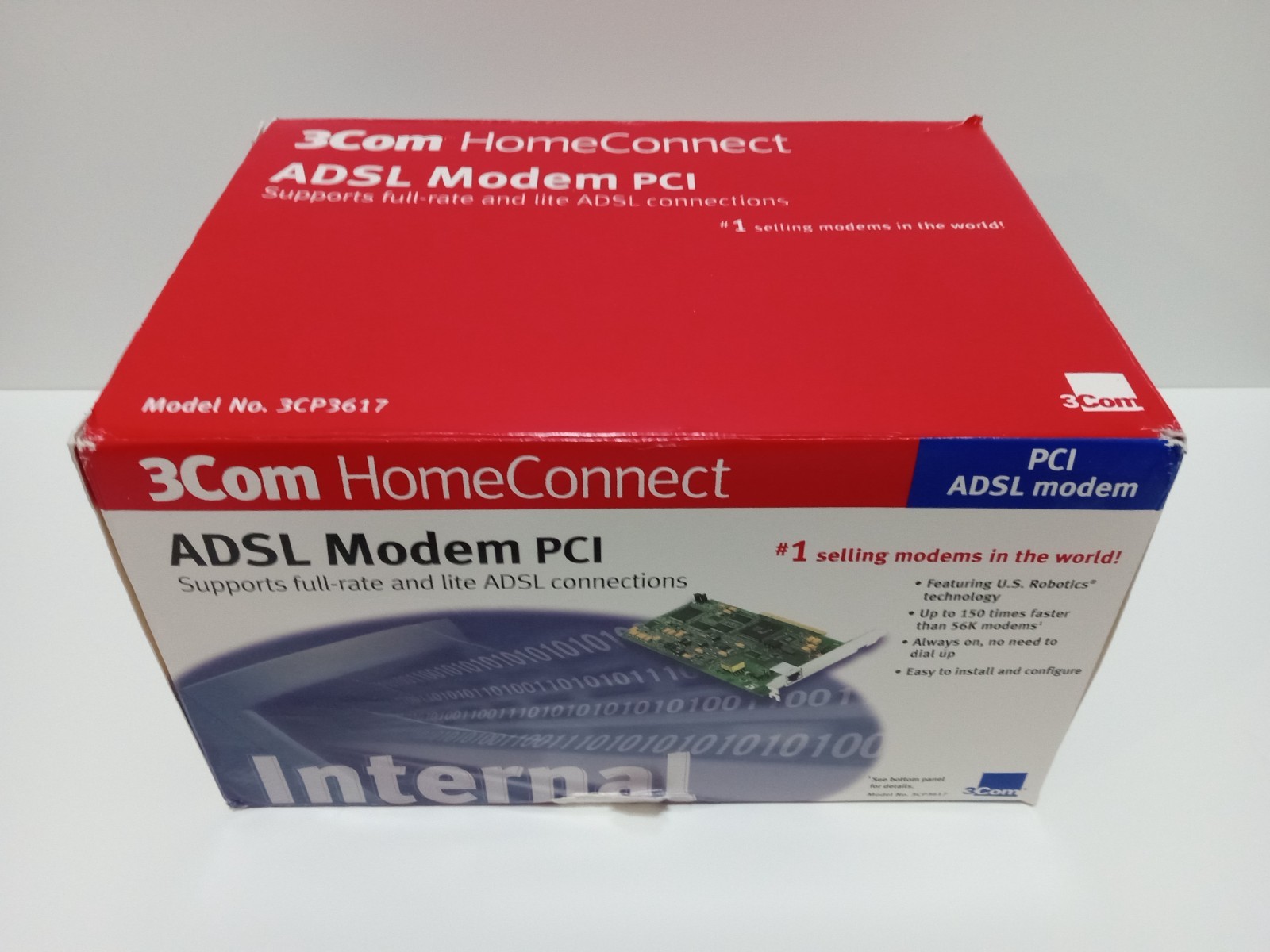 3Com HomeConnect ADSL Modem pci model 3CP3617 Please Read! used/open box/storage