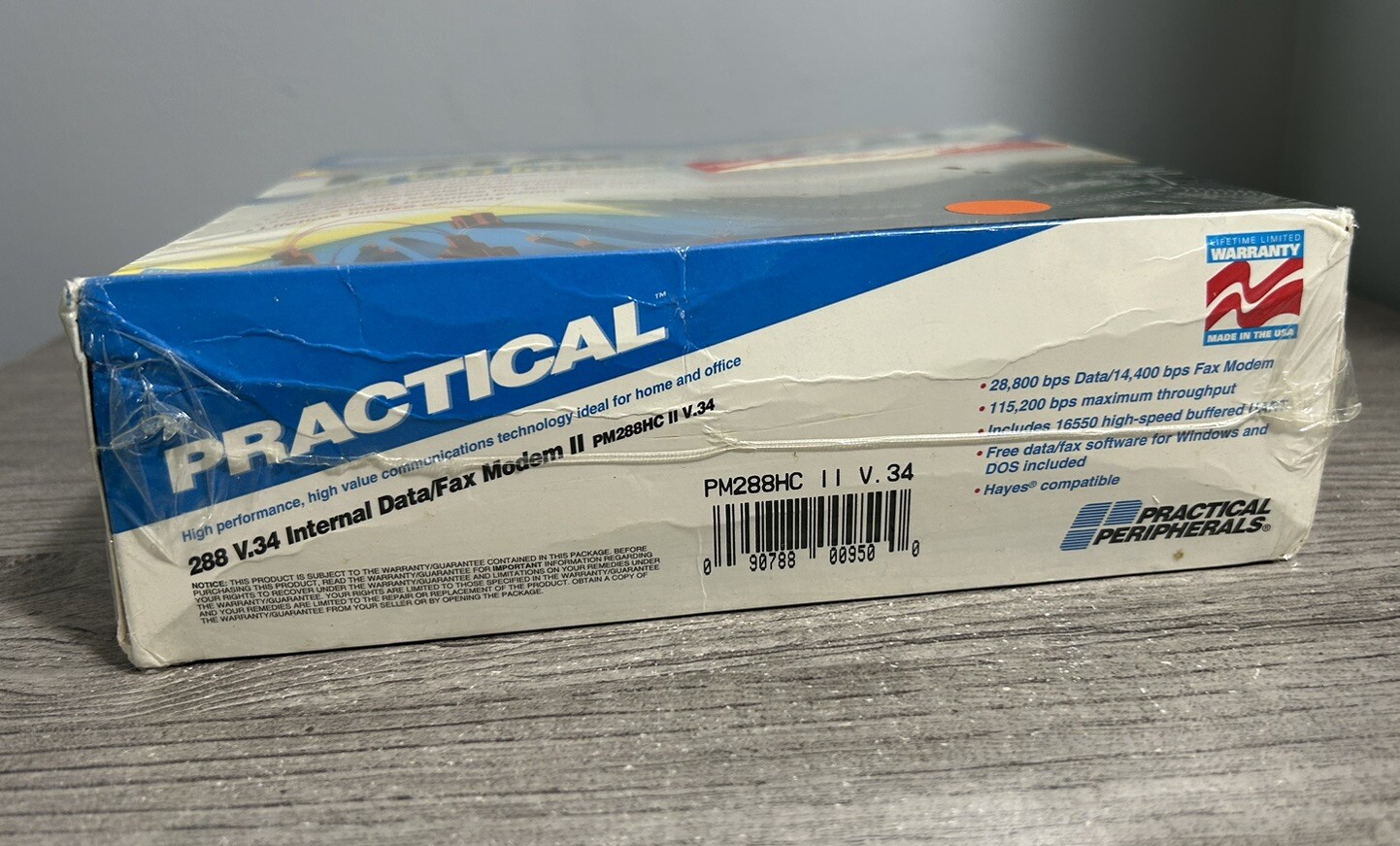 Practical Peripherals PM288HC II V.34 Internal Data/Fax Modem NOS Sealed 1994