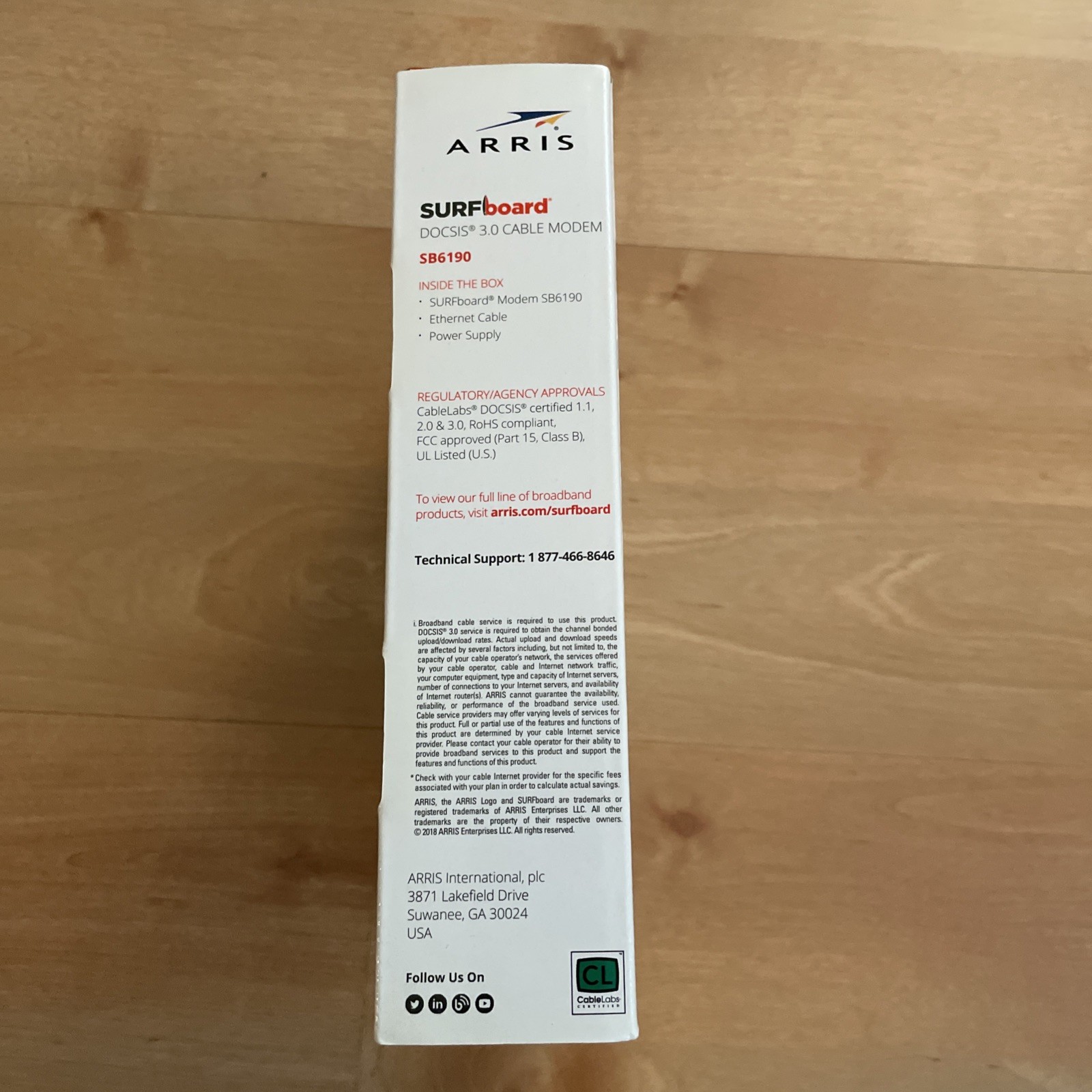 ARRIS SURFboard SB6190 DOCSIS 3.0 Cable Modem 32×8 Gigabit, Open box Never used