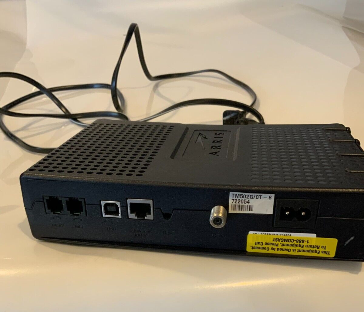 ARRIS TOUCHSTONE TM502G/CT CABLE MODEM with AC ADAPTER INCLUDED
