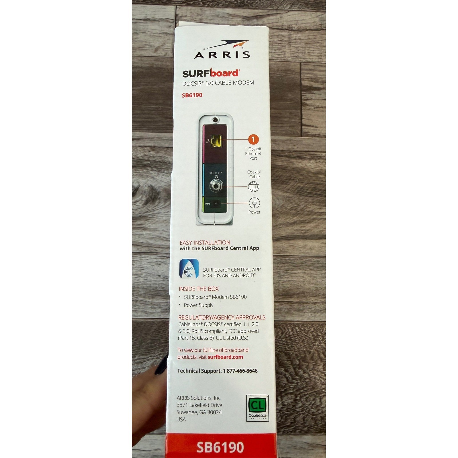 Arris SURFboard SB6190 Cable Modem White DOCSIS 3.0 High Speed Gaming