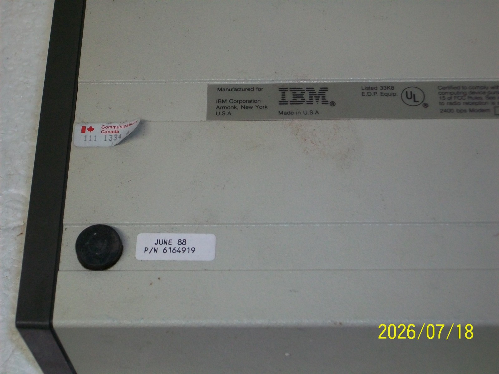 IBM 5853 External 2400 Modem – Vintage & Tested to power on.