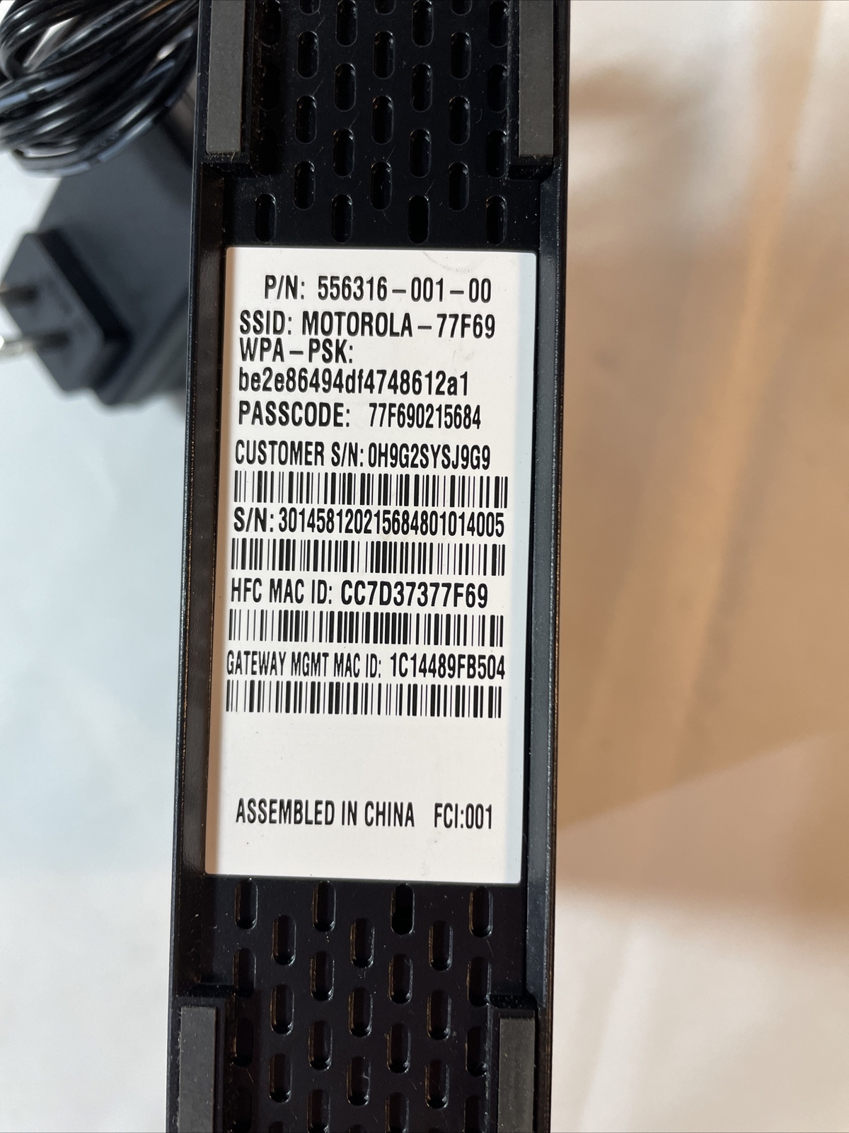 Motorola SURFboard (SBG901) 30.72 Mbps