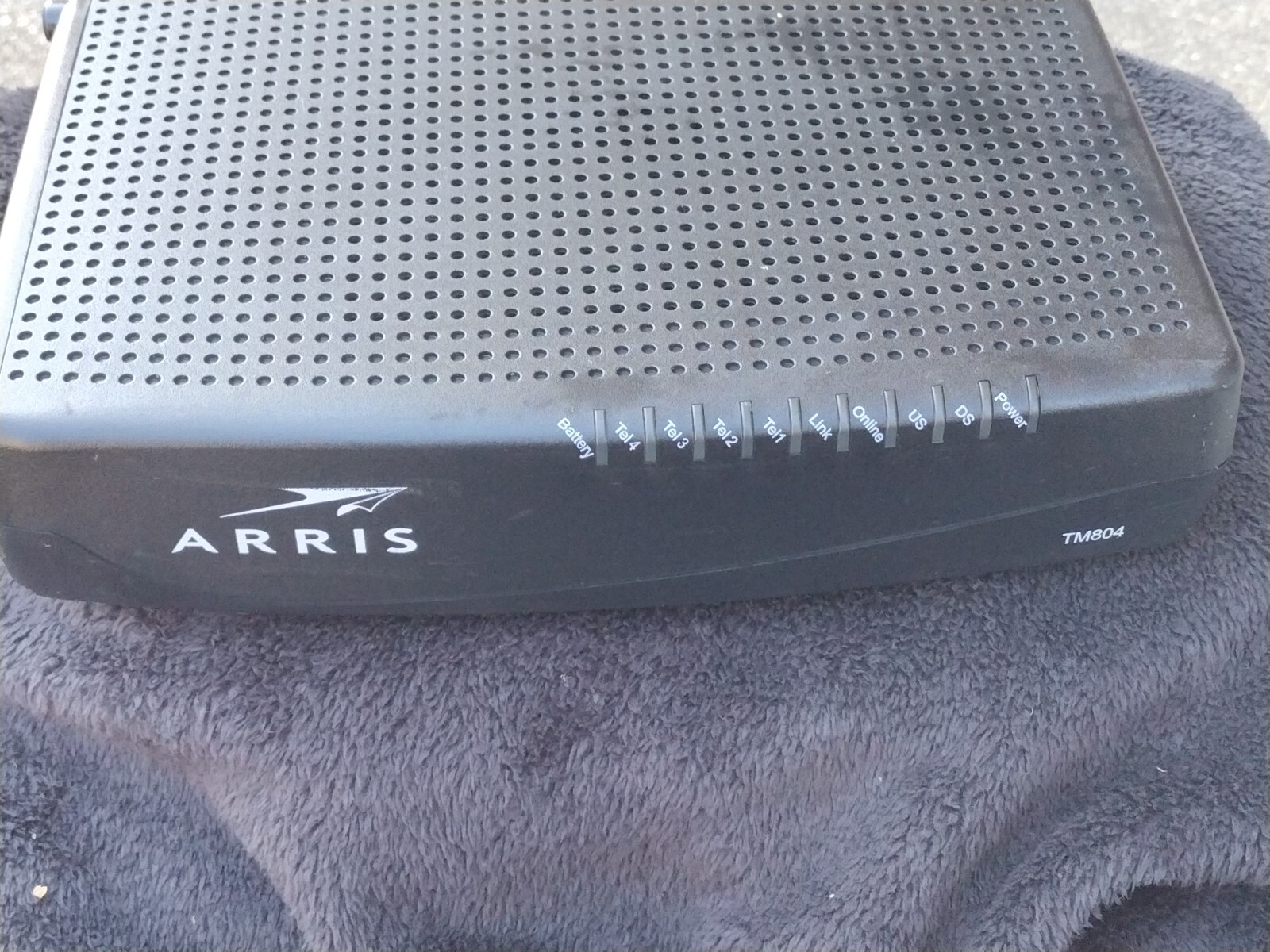 Arris Touchstone TM804G Telephone Cable Modem Docsis 3.0 4 x VoIP Ports Battery