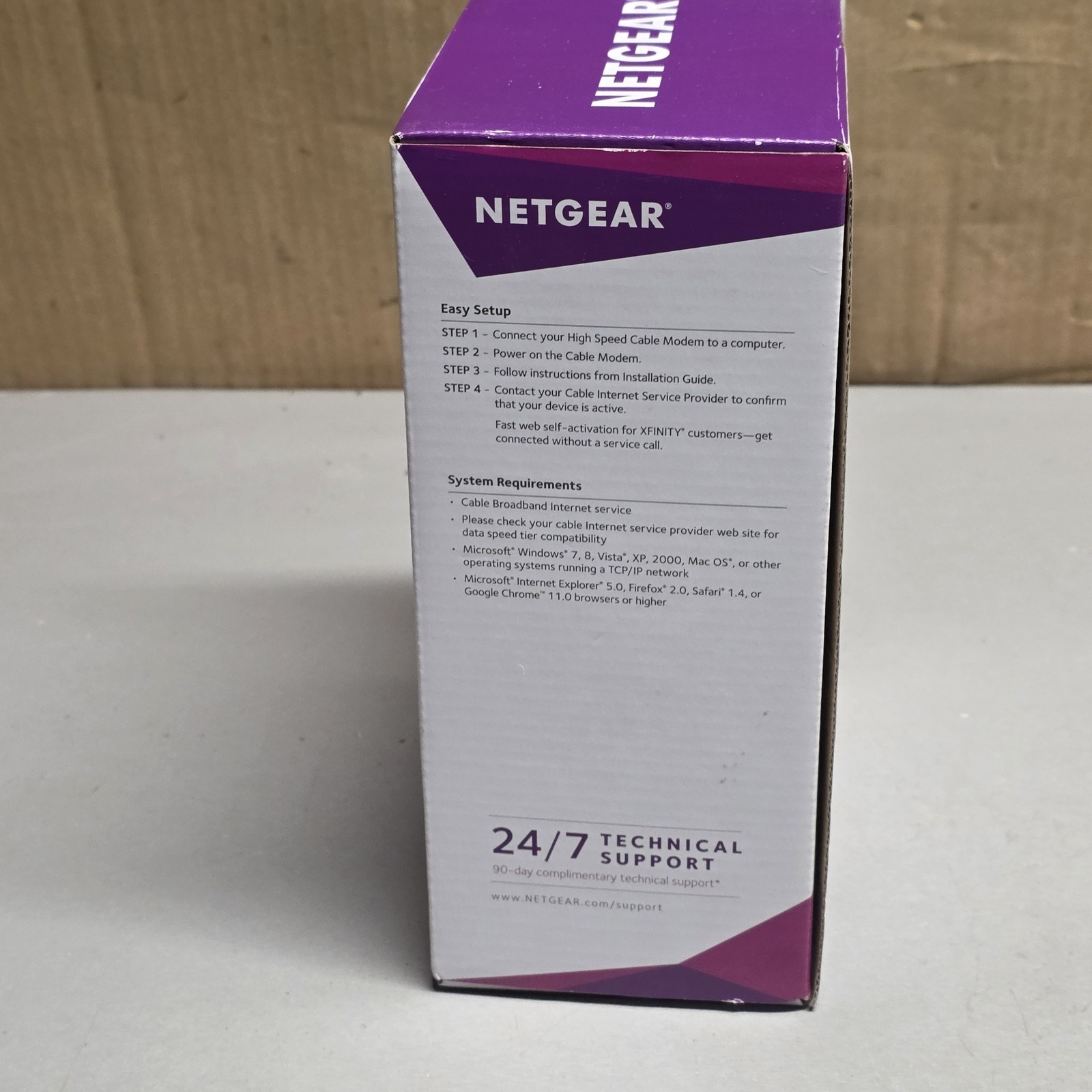 NETGEAR CM500 DOCSIS 3.0 High Speed Cable Modem 16×4 Up to 680 Mbps