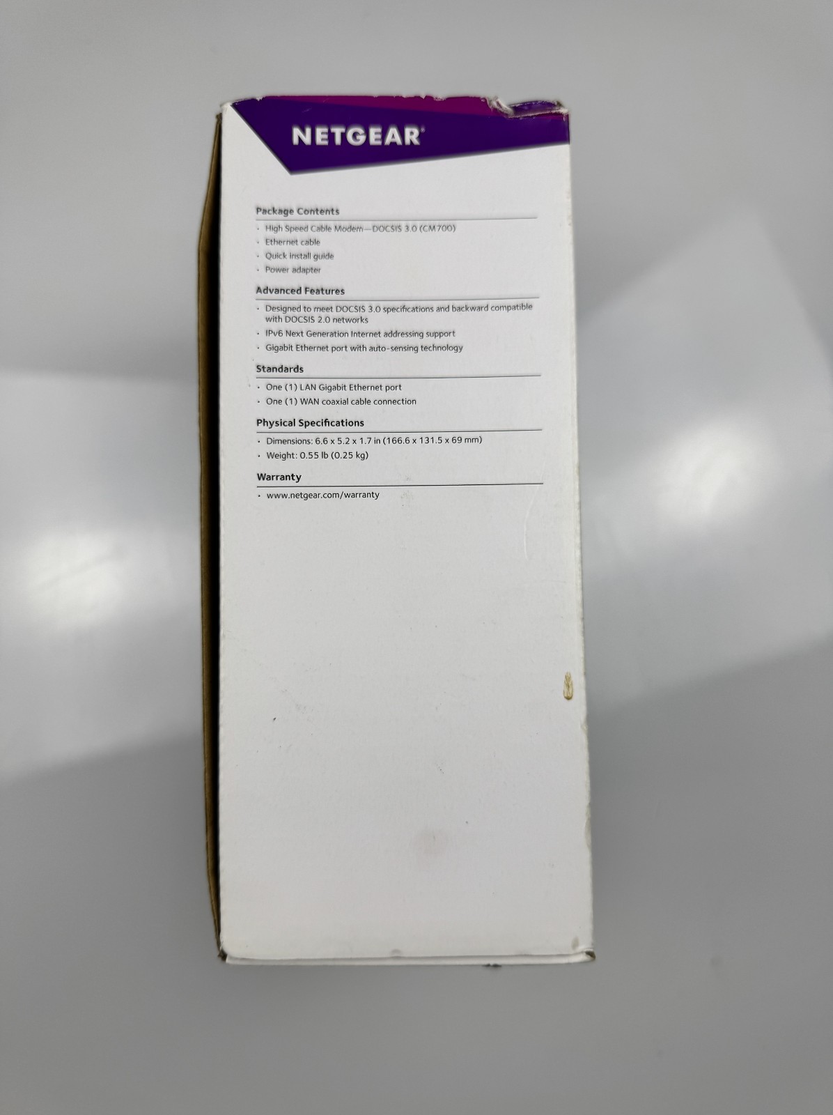 NETGEAR CM700 High Speed DOCSIS 3.0 Cable Modem 1.4Gbps CM700-100NAS