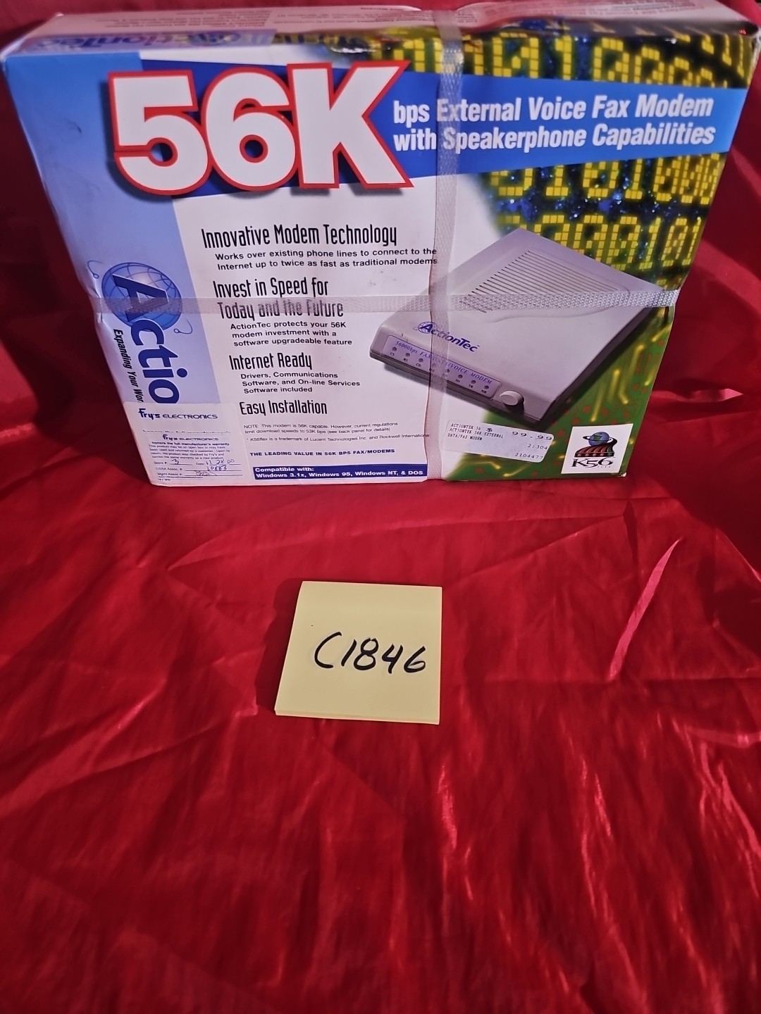 ActionTec 56k bps External Voice Fax Modem With Speakerphone Capabilities New…