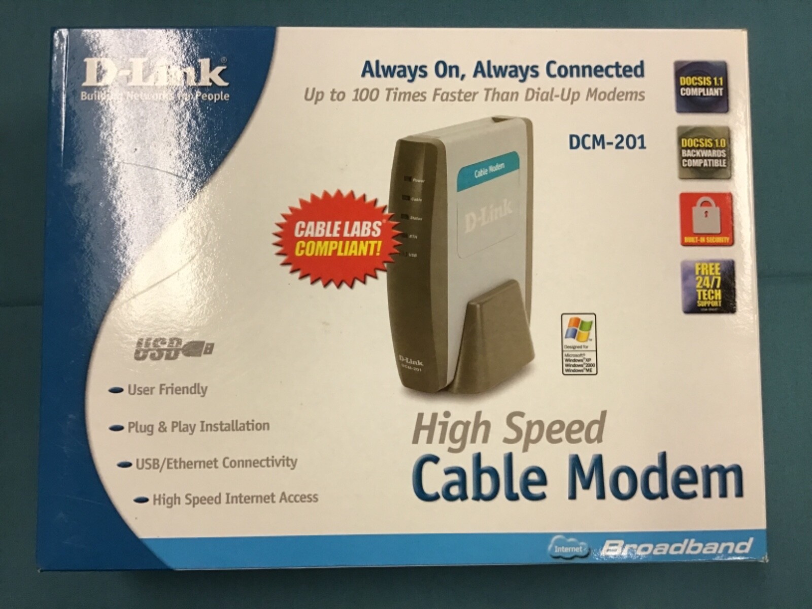 D-Link DCM-201 High Speed Cable Modem – Looks Unused