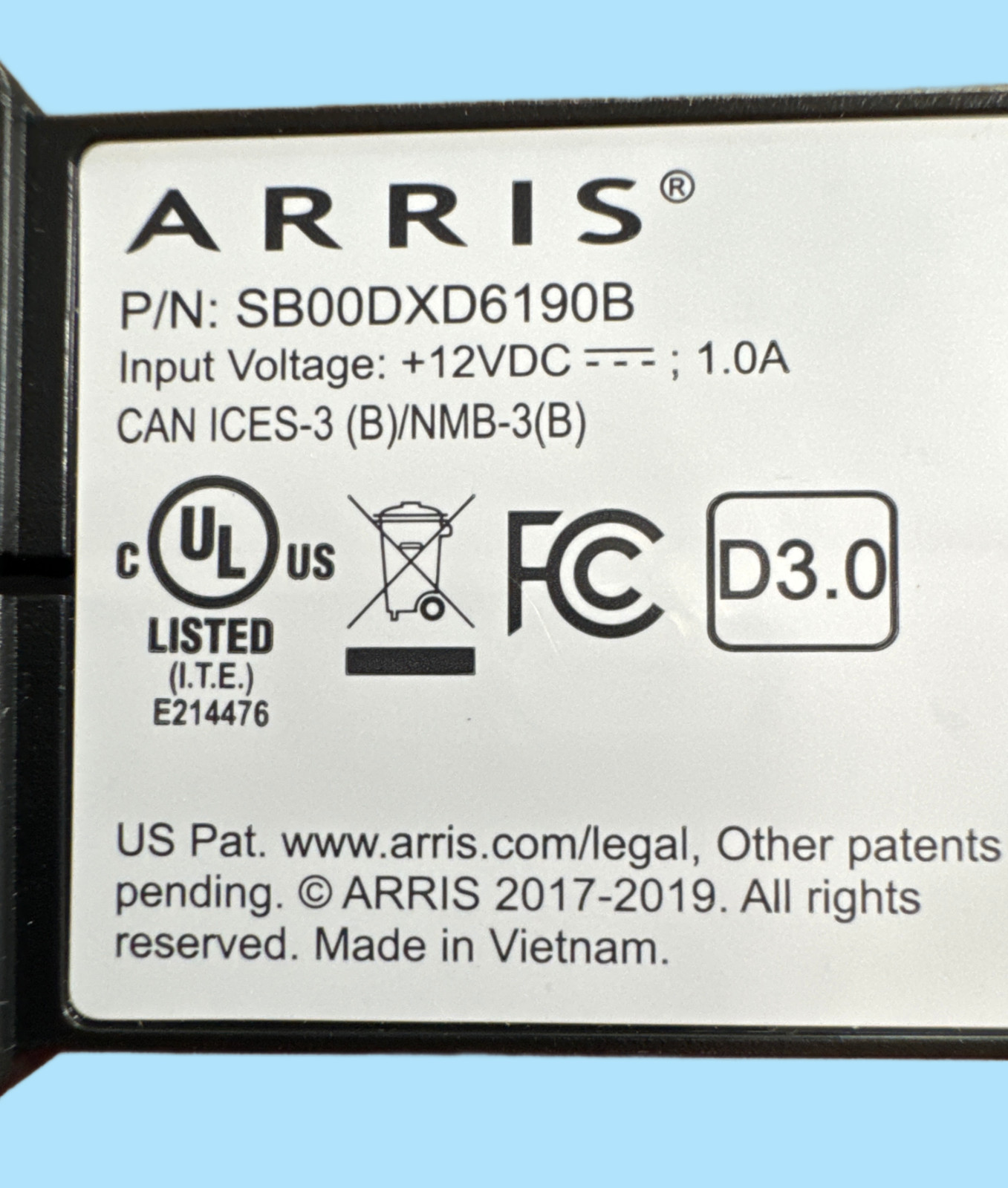 ARRIS SURFboard SB6190 DOCSIS 3.0 32 x 8 Gigabit Cable Modem