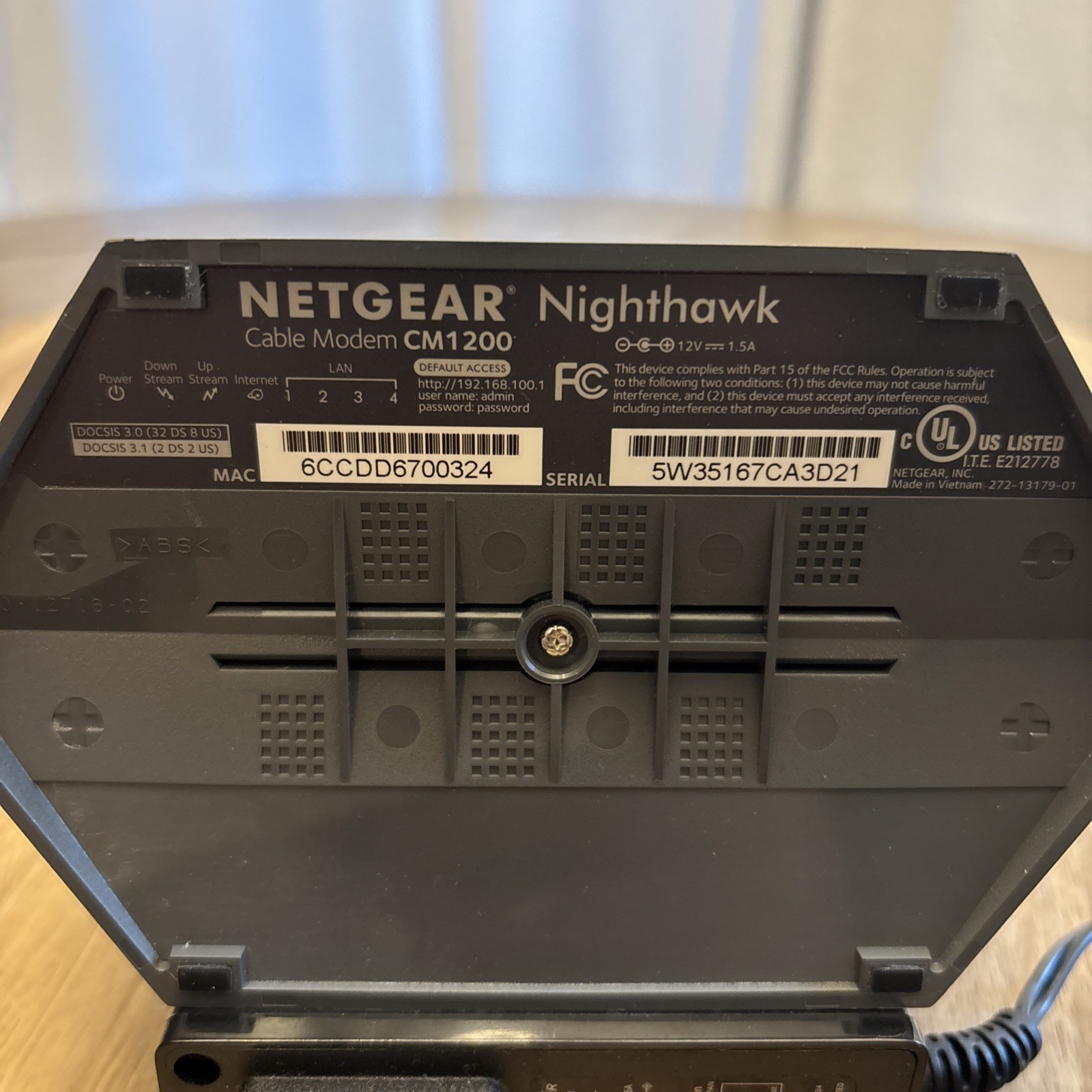 NETGEAR Nighthawk – CM1200 – DOCSIS 3.1 Multi – Gig Cable Modem