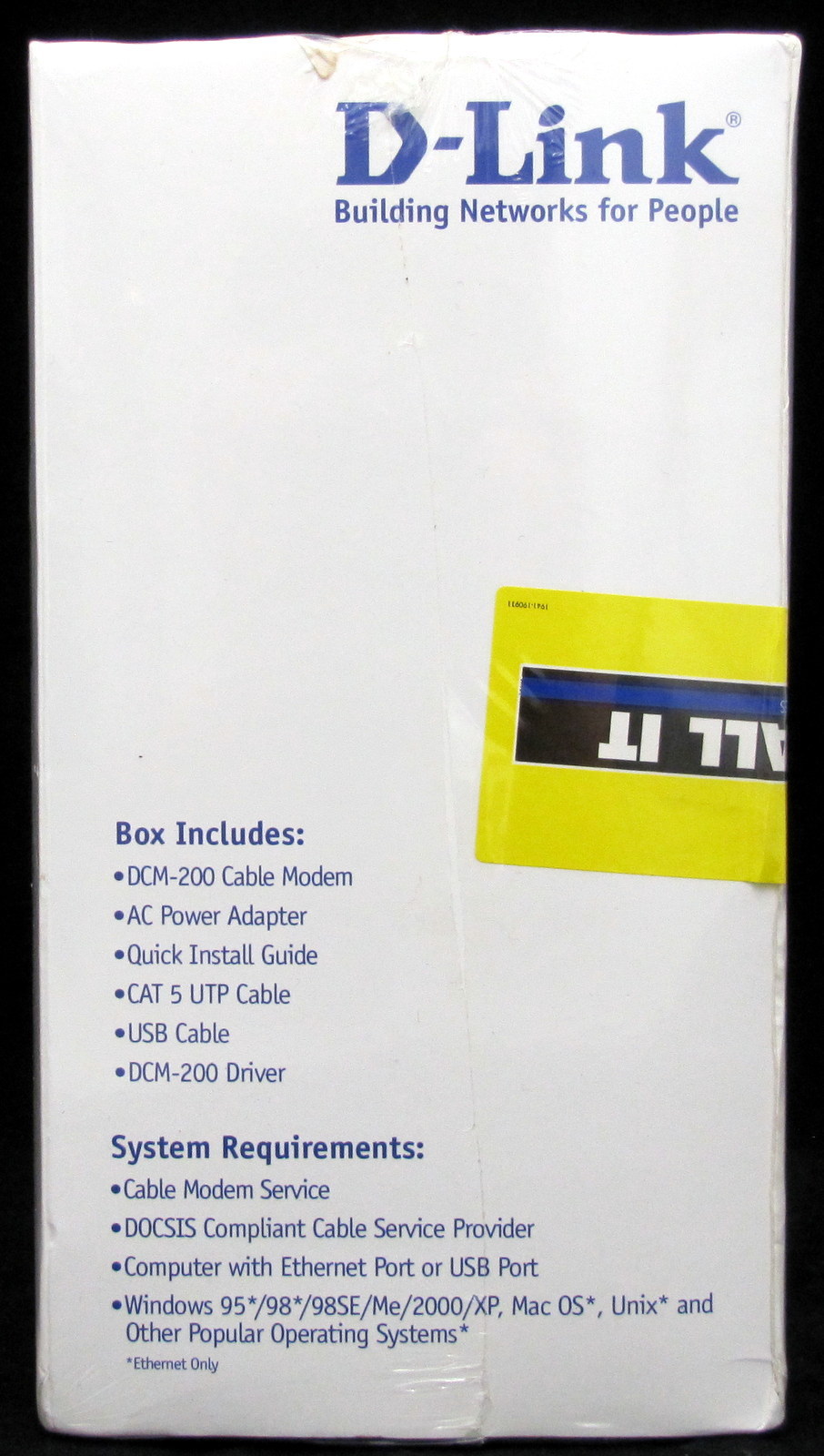 D-Link High Speed Cable Modem DCM-200 DLink D Link Ethernet and USB Connectivity