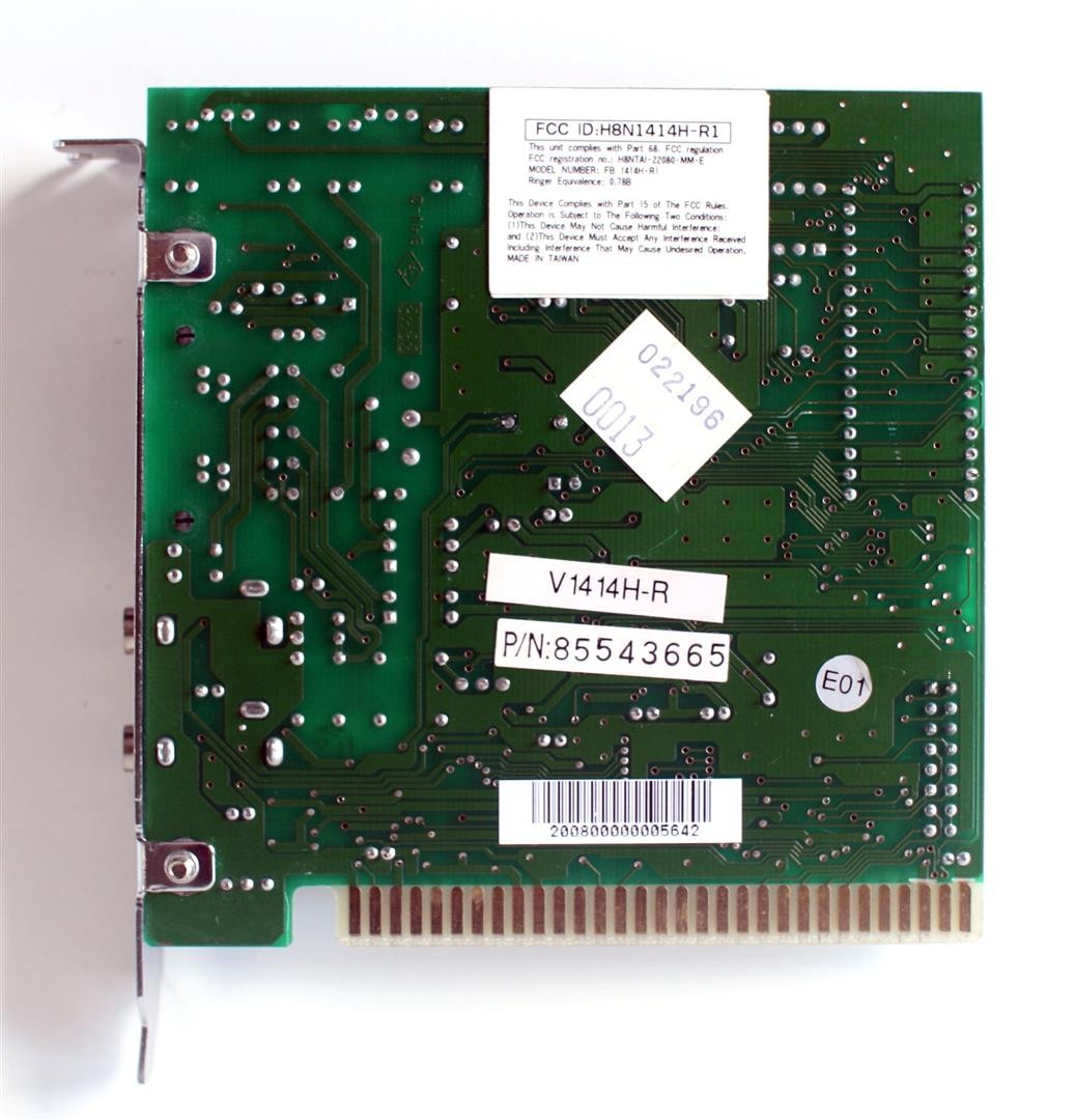 Modem ISA, FCC ID: H8N1414H-R1, REG.NO: H8NTAI-22080-MM-E