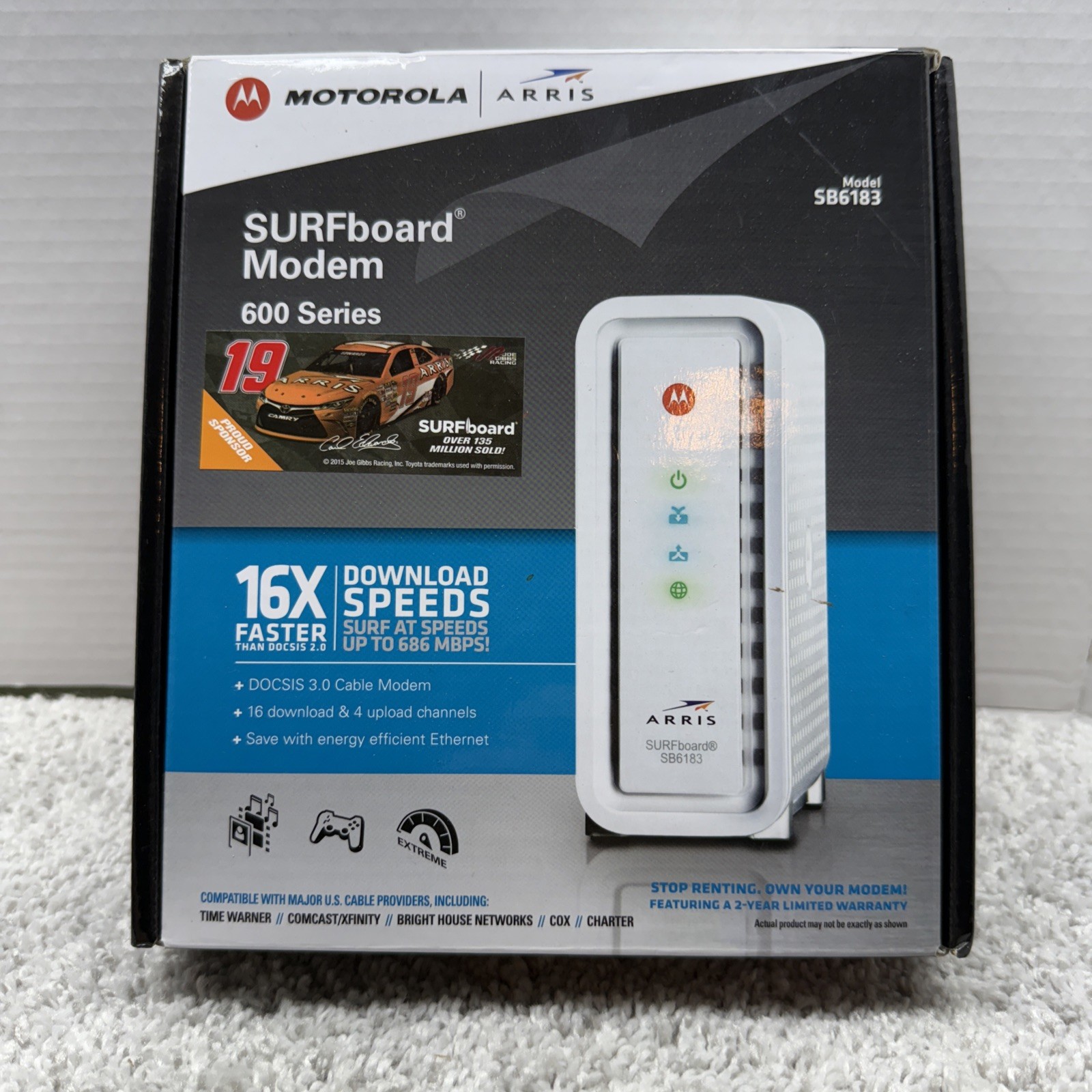 ARRIS SURFboard SB6183 DOCSIS 3.0 Cable Modem for Spectrum, COX, Xfinity