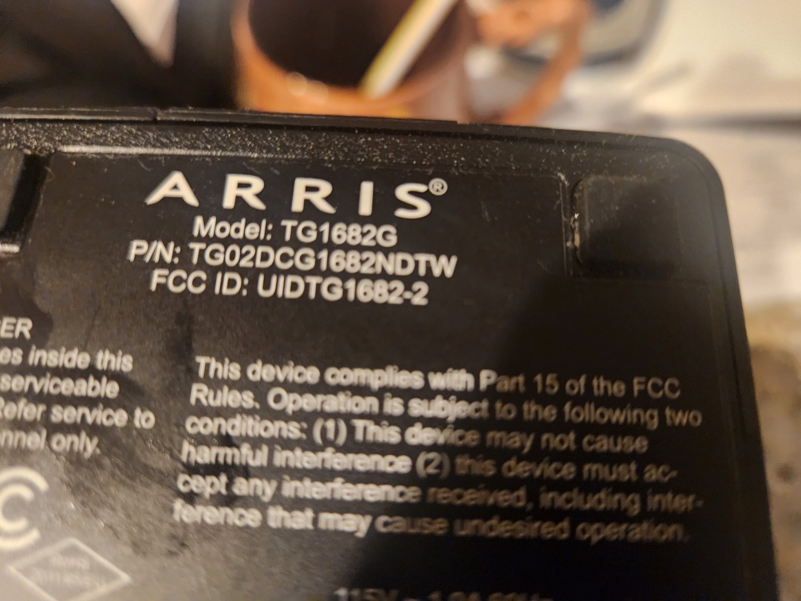 Xfinity ARRIS TG1682G Dual Band Wireless Cable Modem Router
