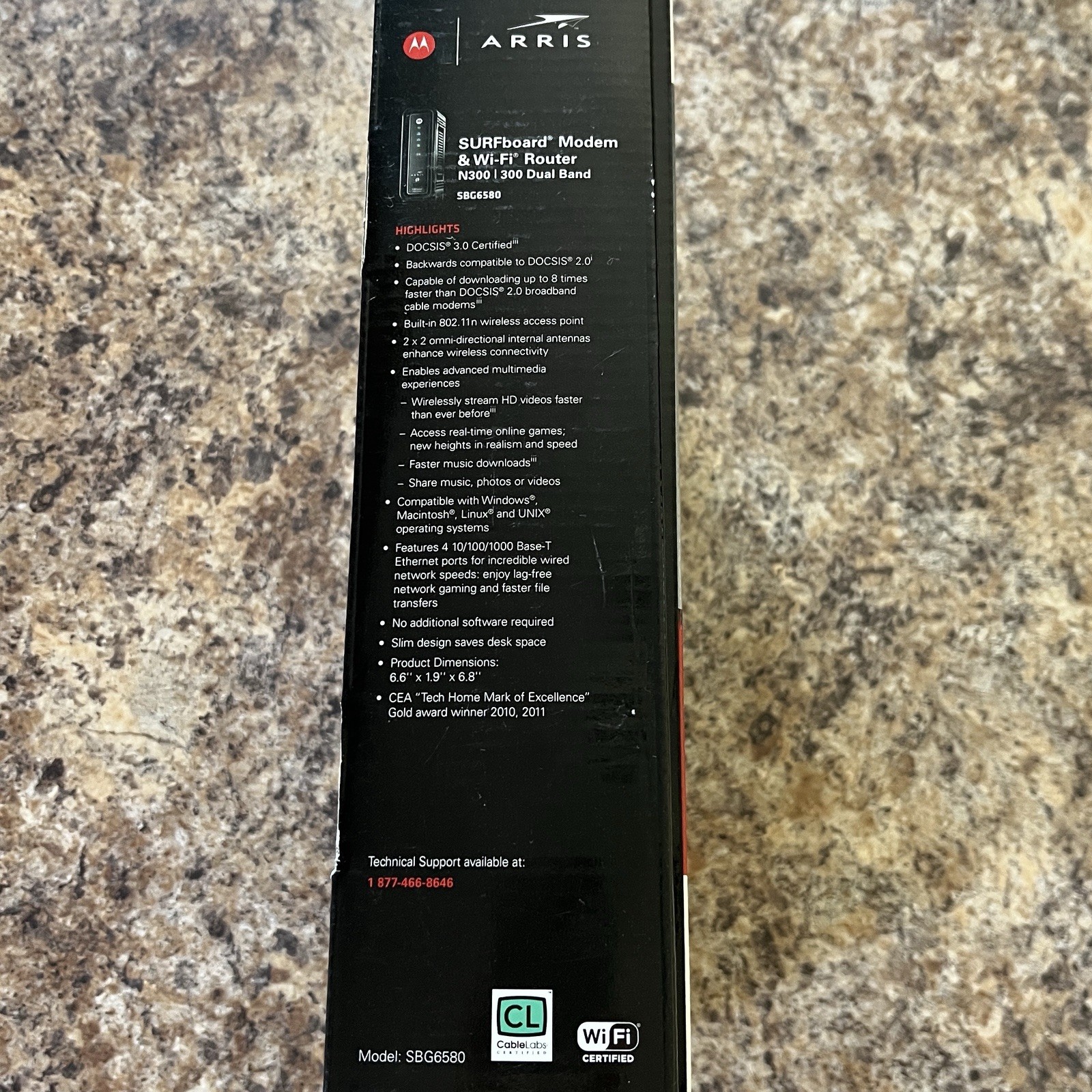 Motorola ARRIS SURFboard SBG6580 DOCSIS 3.0 Cable Modem and Wi-Fi Router N300