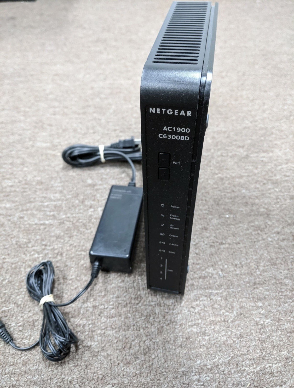 *used* Netgear C6300BD AC1900 Wireless Cable Date Modem with AC Adapter