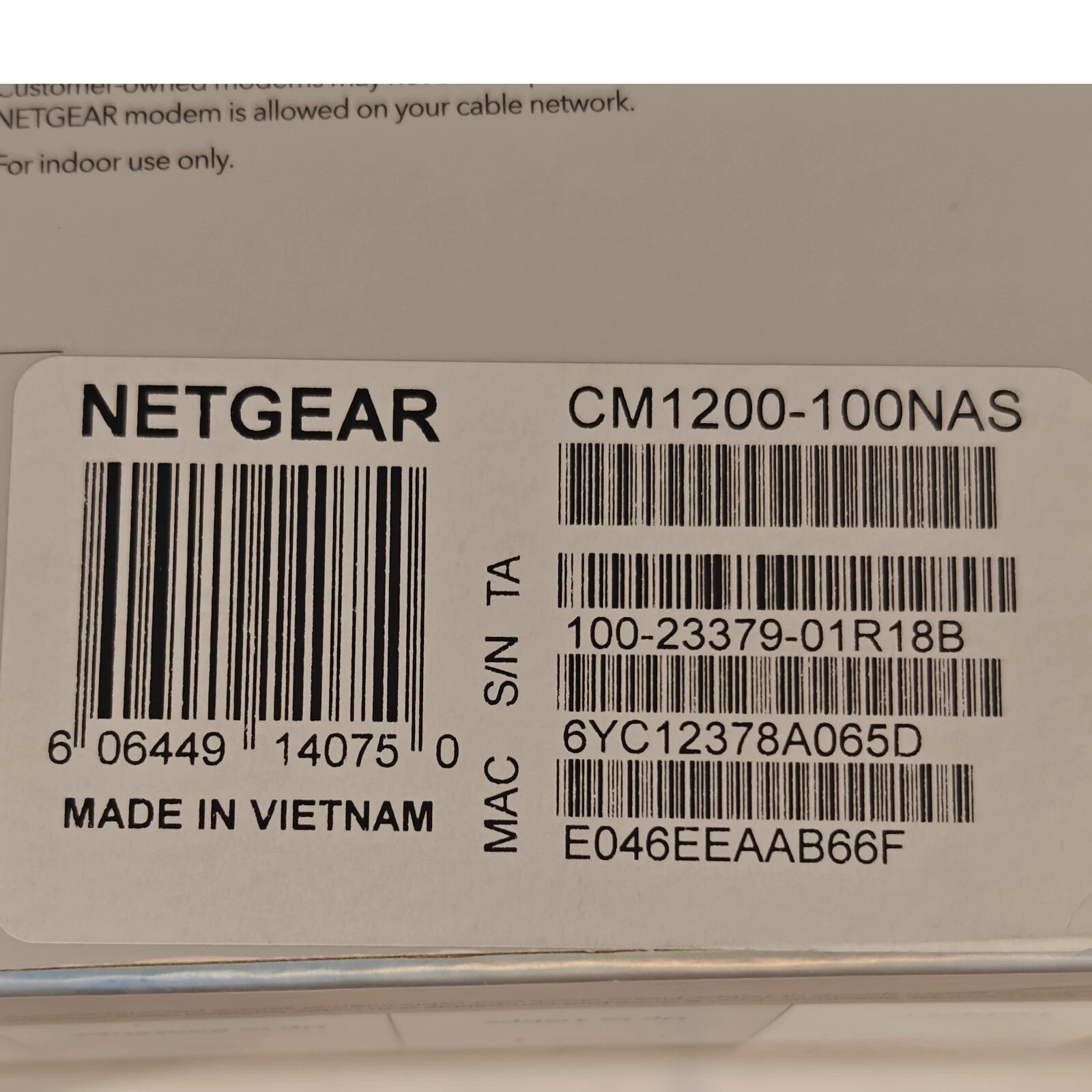 NEW – Netgear Nighthawk CM1200 DOCSIS 3.1 Cable Modem – Multi-Gig Speed – In Box