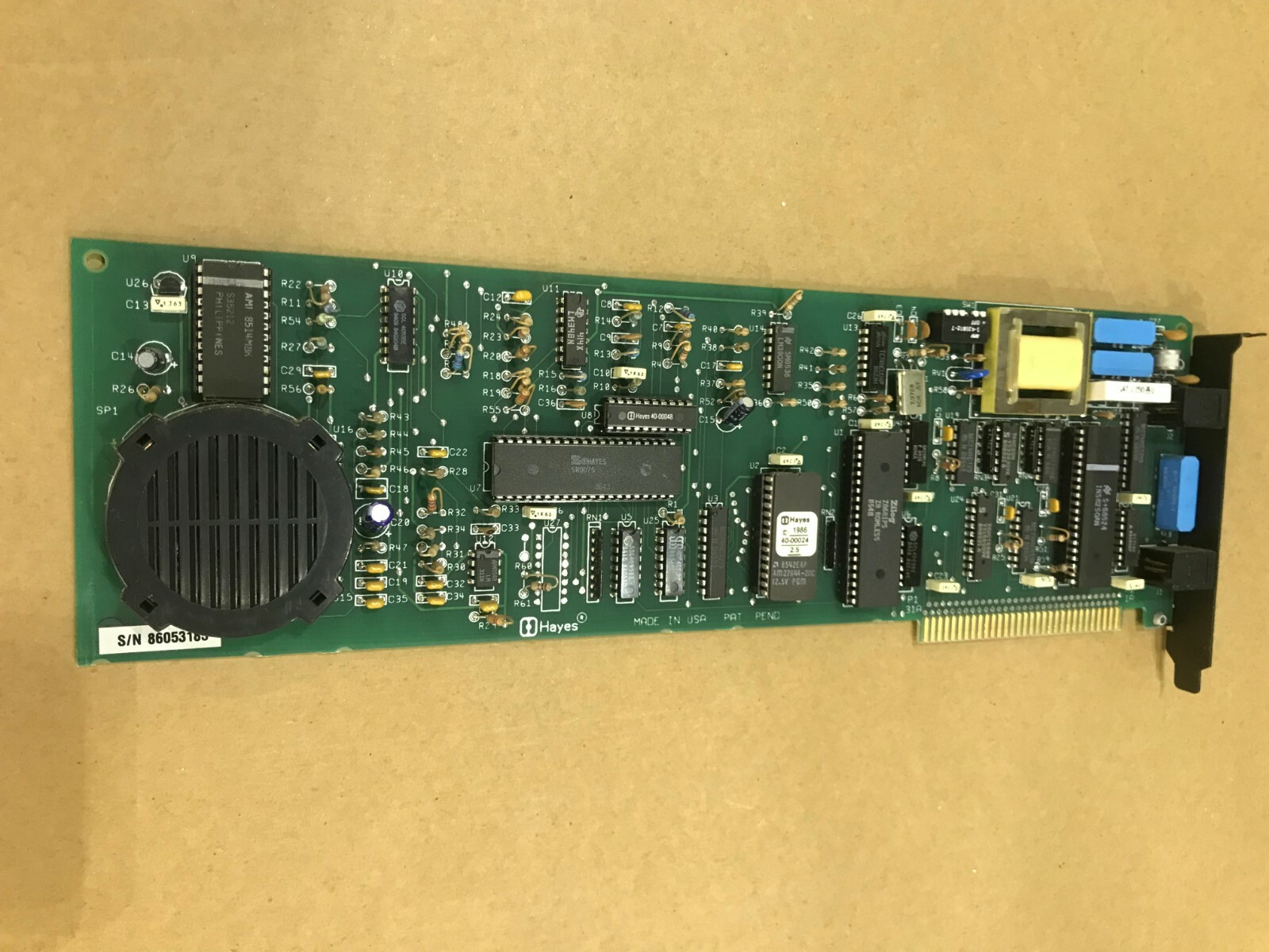 HAYES 1200 B SMART MODEM 8 BIT ISA 09-0172