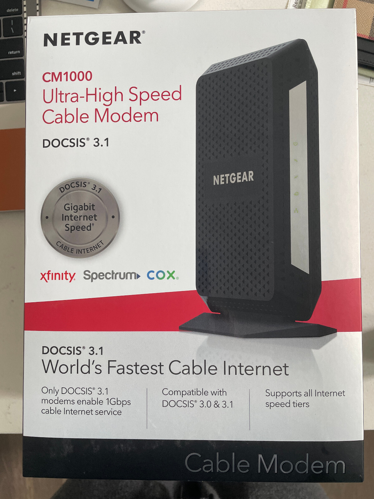 NETGEAR CM1000 DOCSIS 1000Mbps Cable Modem (CM1000-1AZNAS)