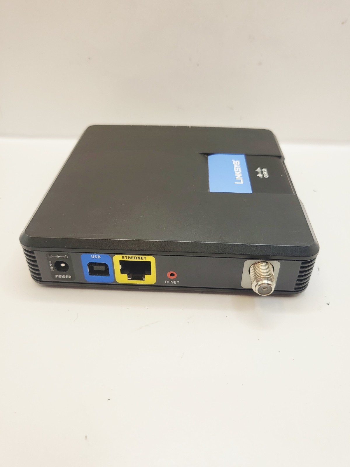 Linksys CM100 Cable Modem USB & Ethernet 100 Mbps – Tested – No Power Supply