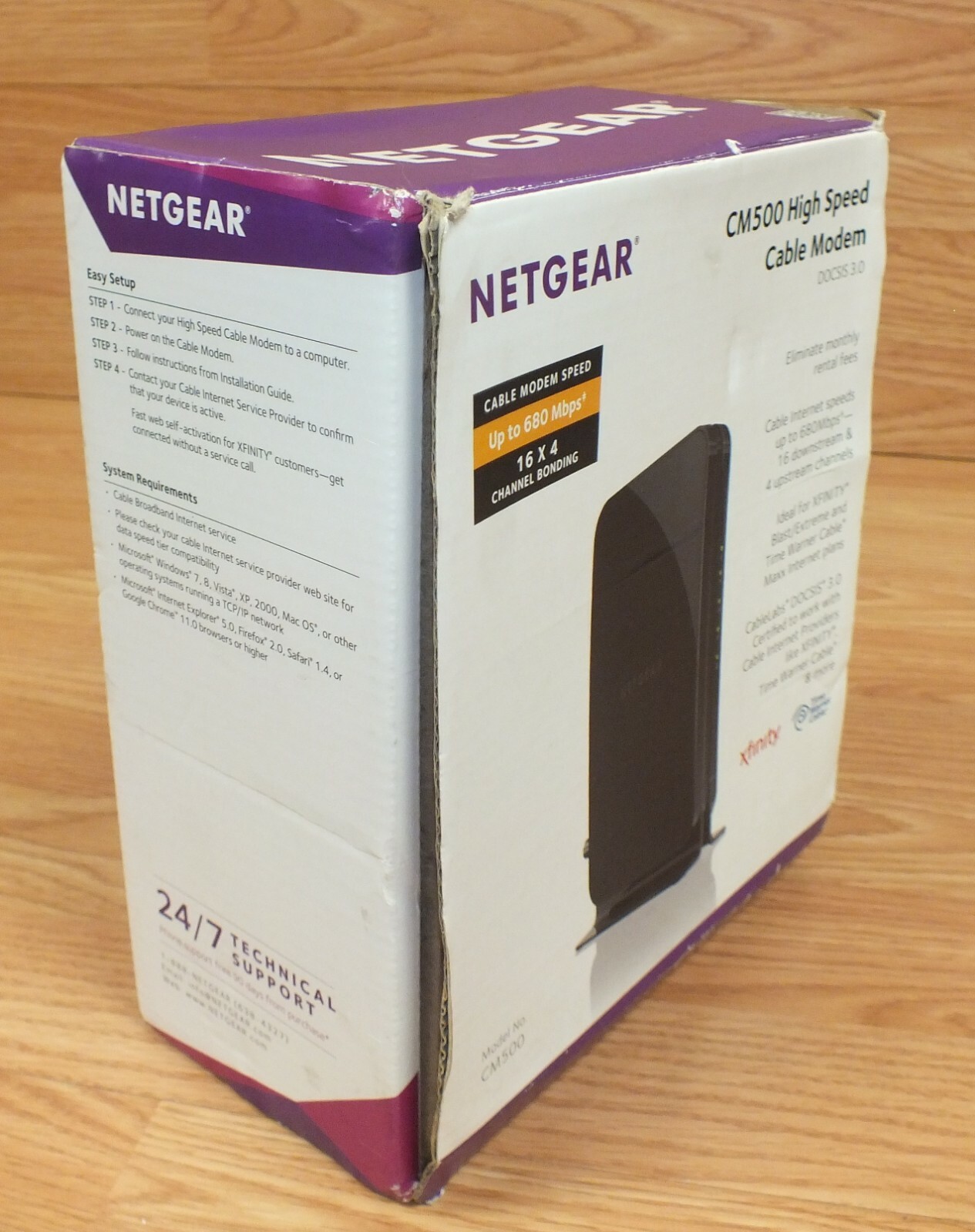 Genuine Netgear (CM500) 16 x 4 Channel Bonding 680mbps Cable Modem **READ**