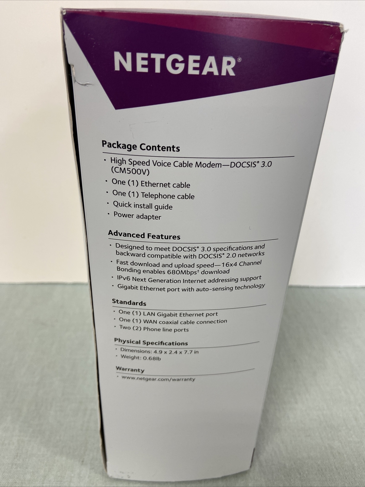 Netgear® CM500 16×4 DOCSIS 3.0 680Mbps-excellent Condition!!👍👍👍