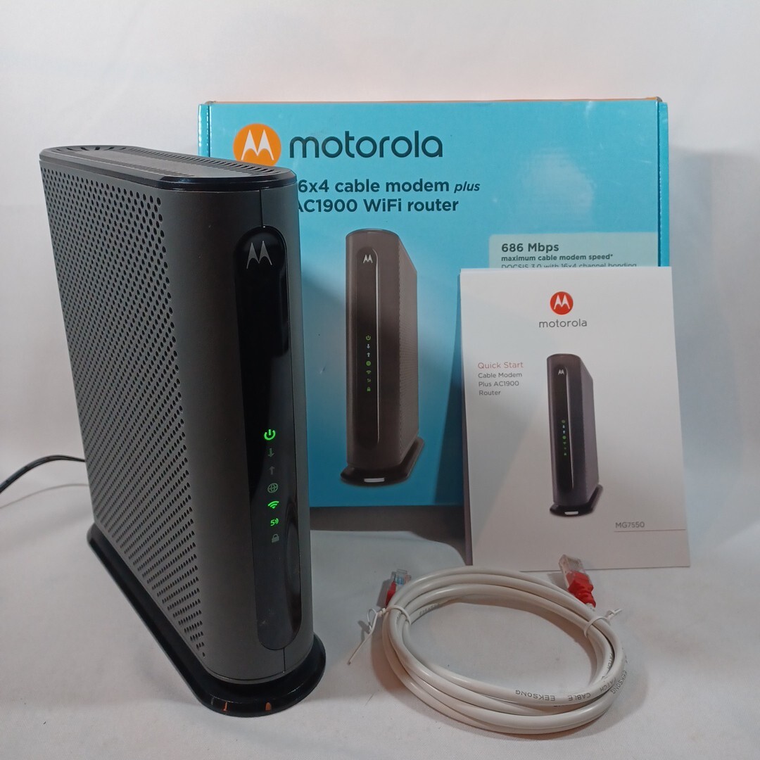 Motorola MG7550 16×4 High Speed ​​Cable Modem Plus AC1900 WiFi Router