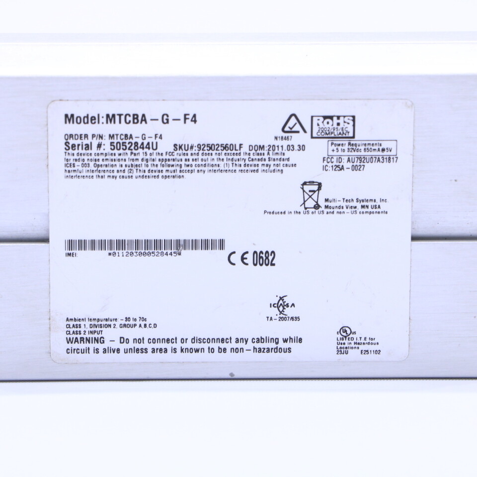 MULTITECH MTCBA-G-F4 WIRELESS MODEM
