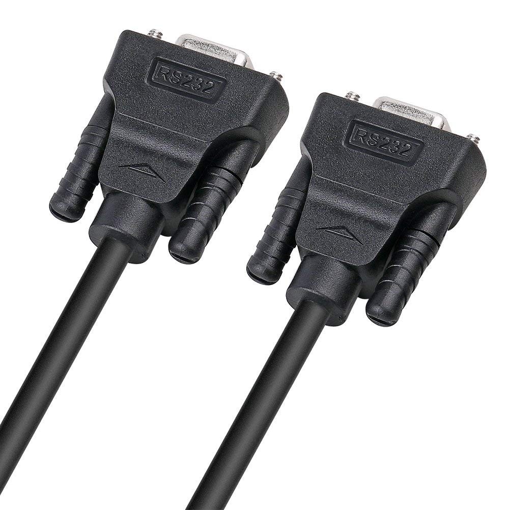 15ft DB9 RS232 Serial Cable Female to Female Null Modem Cord TX RX Crossover