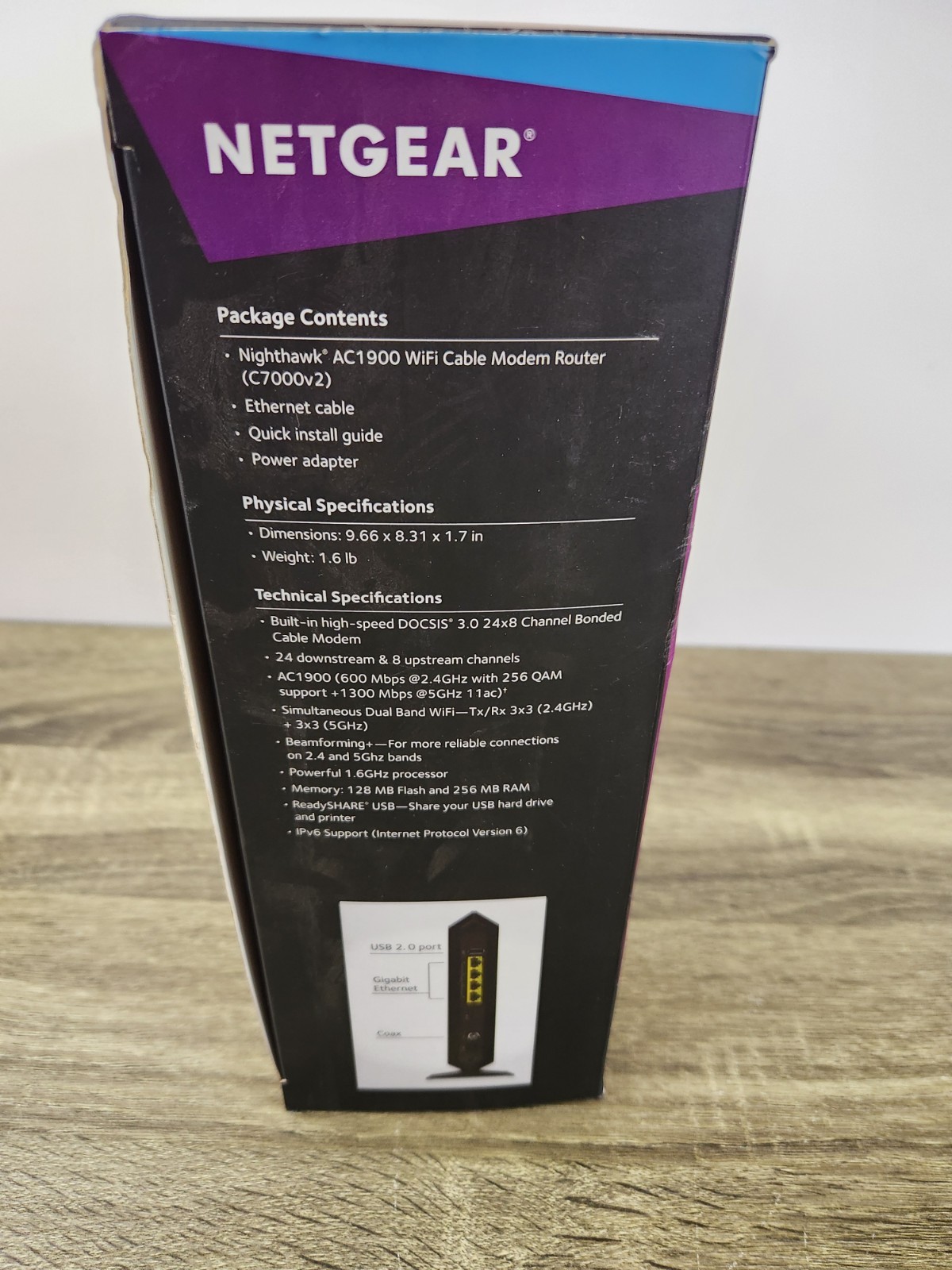 NETGEAR Nighthawk WiFi Cable Modem Router AC1900: Model C7000v2 DOCSIS 3.0