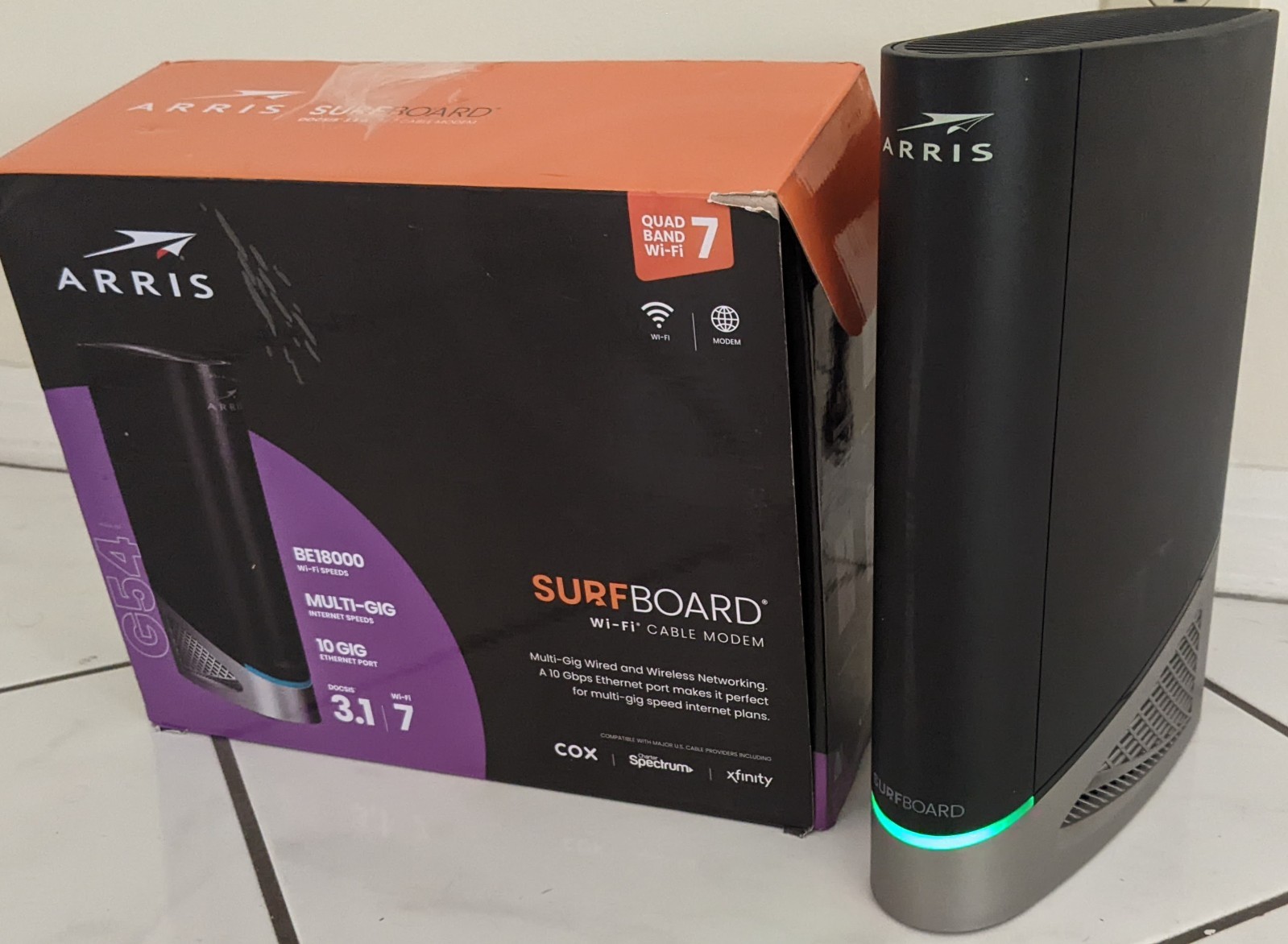 ARRIS SURFboard Multi-Gig G54 DOCSIS 3.1 Wi-Fi 7 Cable Modem