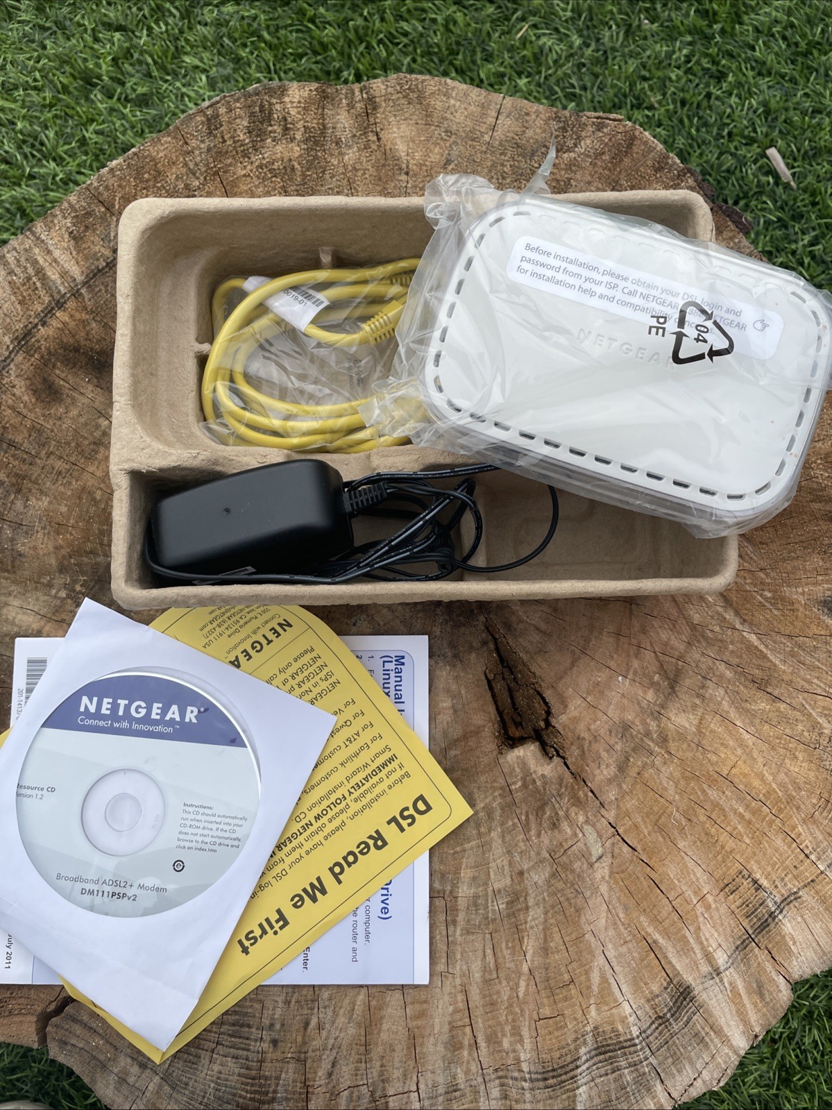 Netgear DSL Broadband , DM111PSP, ADSL2+ Modem All Cords And Installation Guide