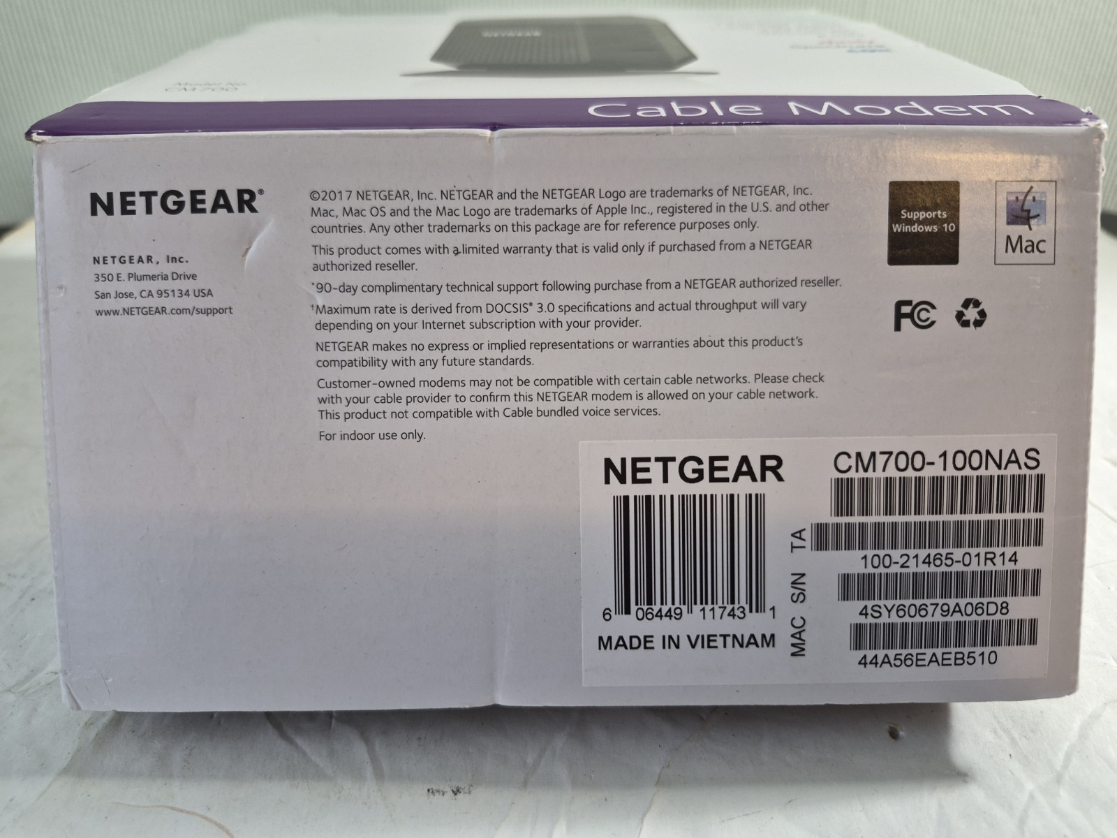 Netgear CM700 High Speed Cable Modem