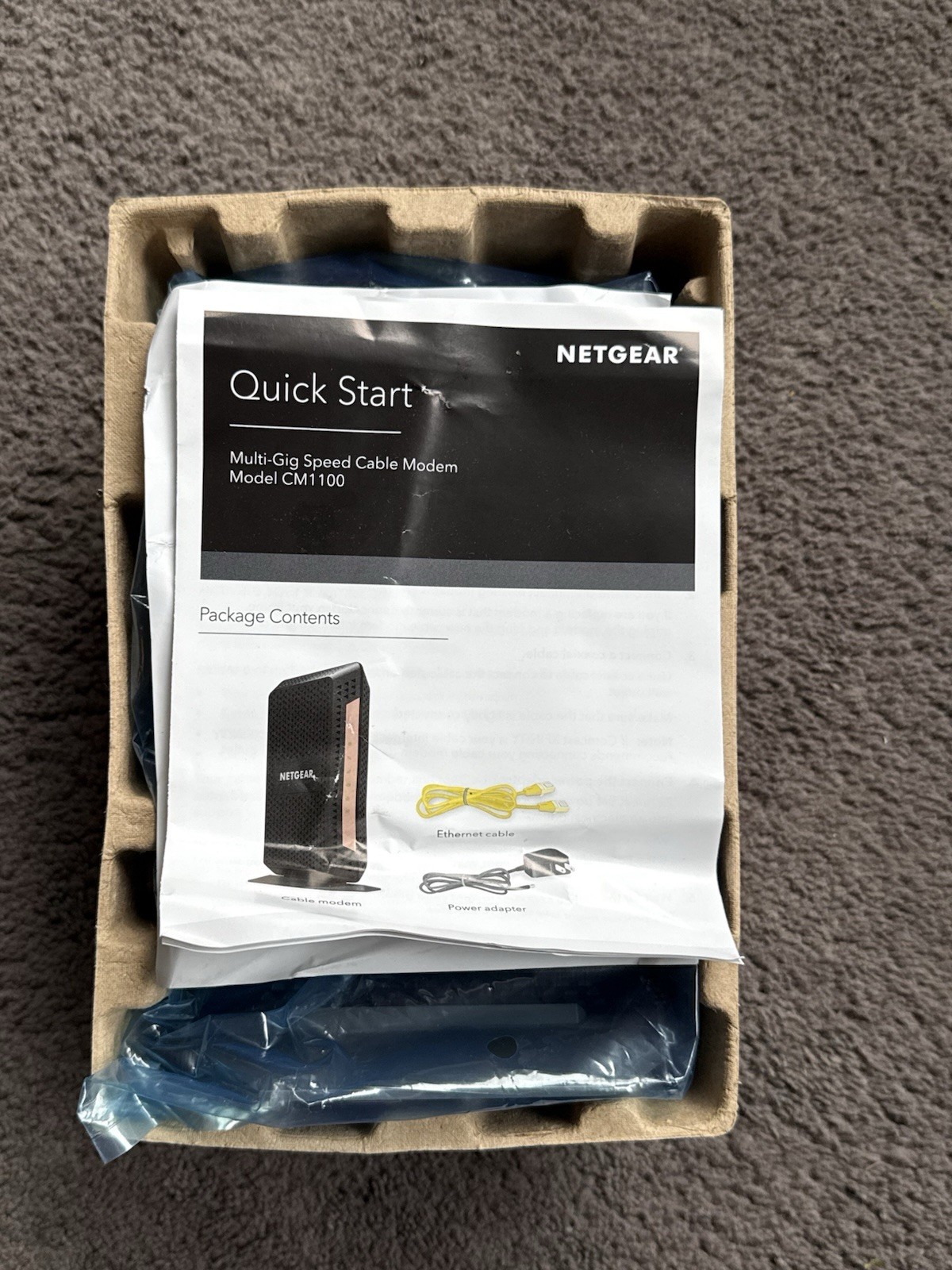 NETGEAR Nighthawk CM1100 Multi-Gig Speed Cable Modem Black