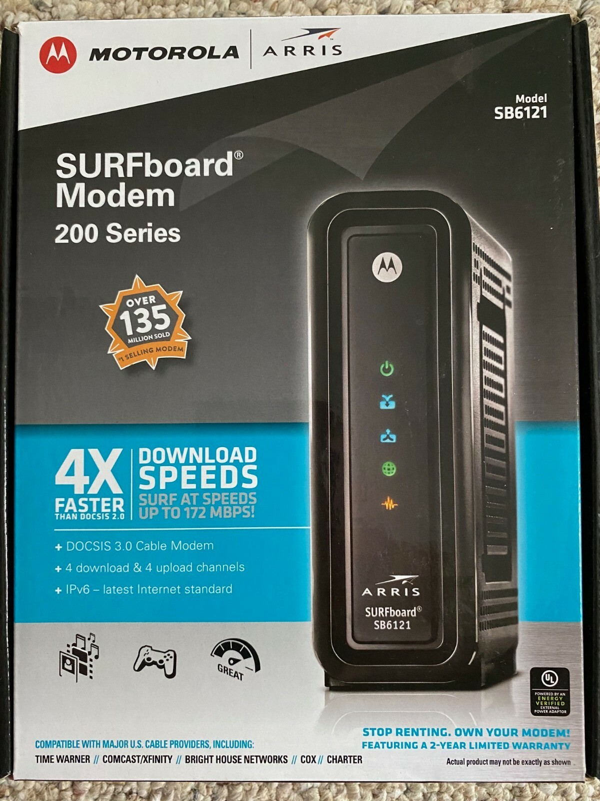 Motorola SURFboard SB6121 (575319-019-00) Up to 172Mbps