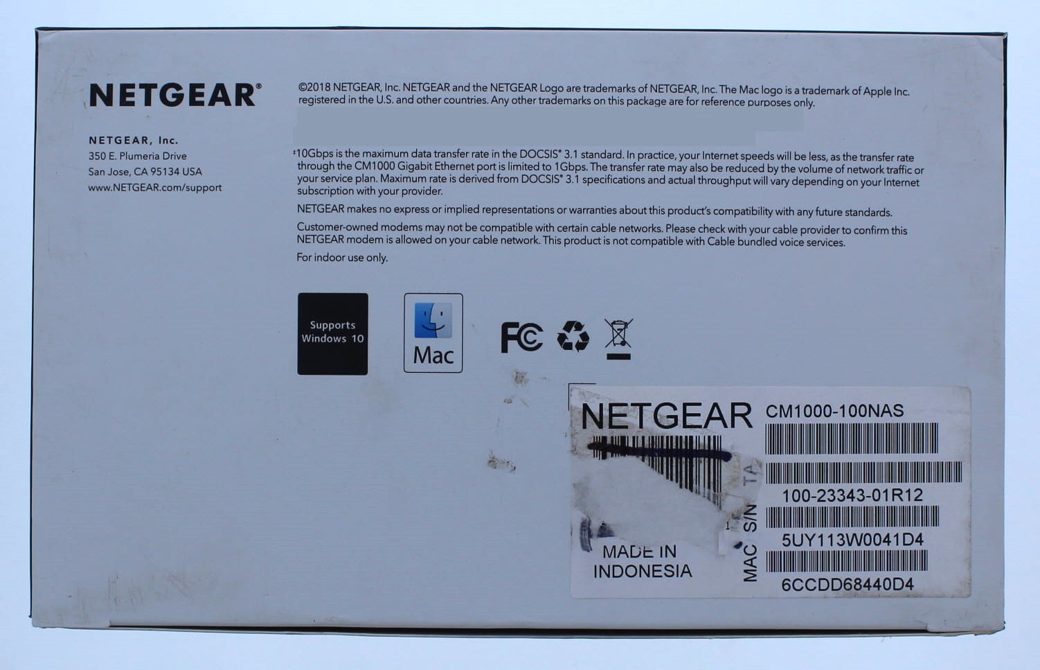 Netgear CM1000 Ultra-High Speed Cable Modem