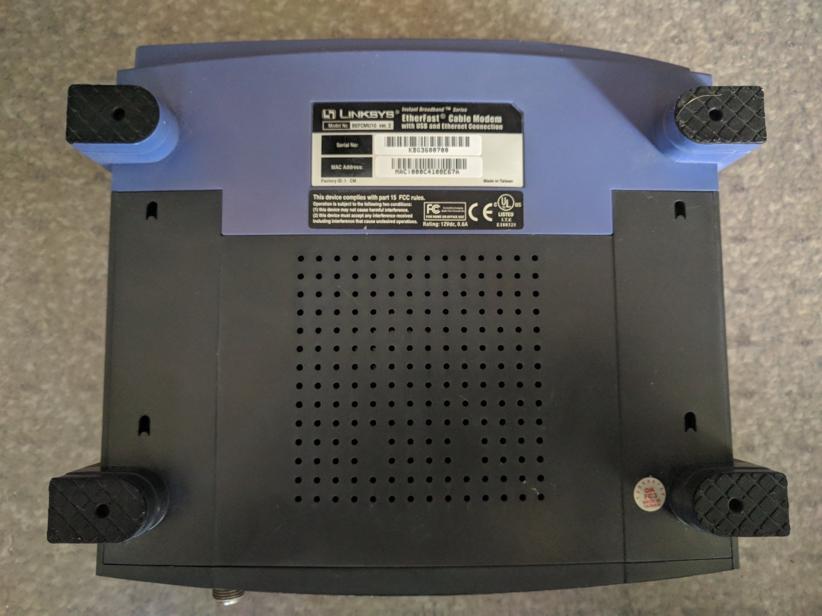 Linksys Cable Modem – Great Condition – Used
